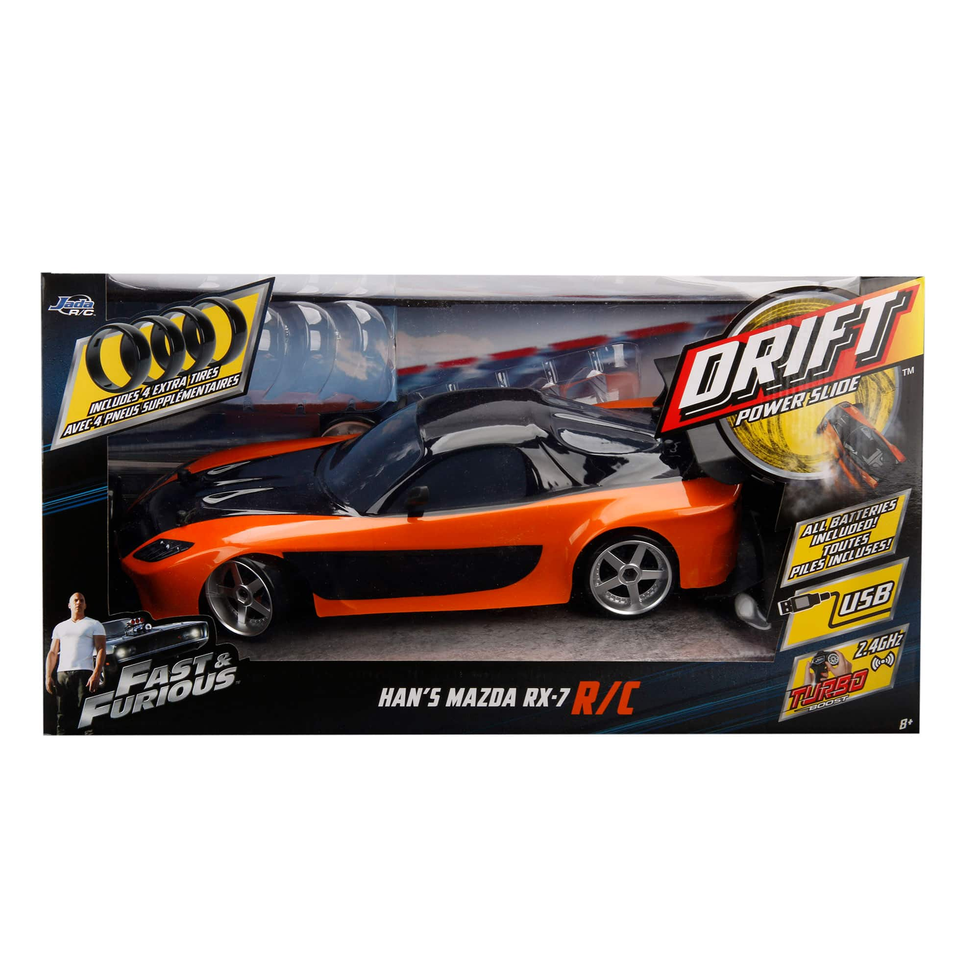 Jada Toys&#xAE; Fast &#x26; Furious Drift Remote-Control Mazda RX-7 Toy