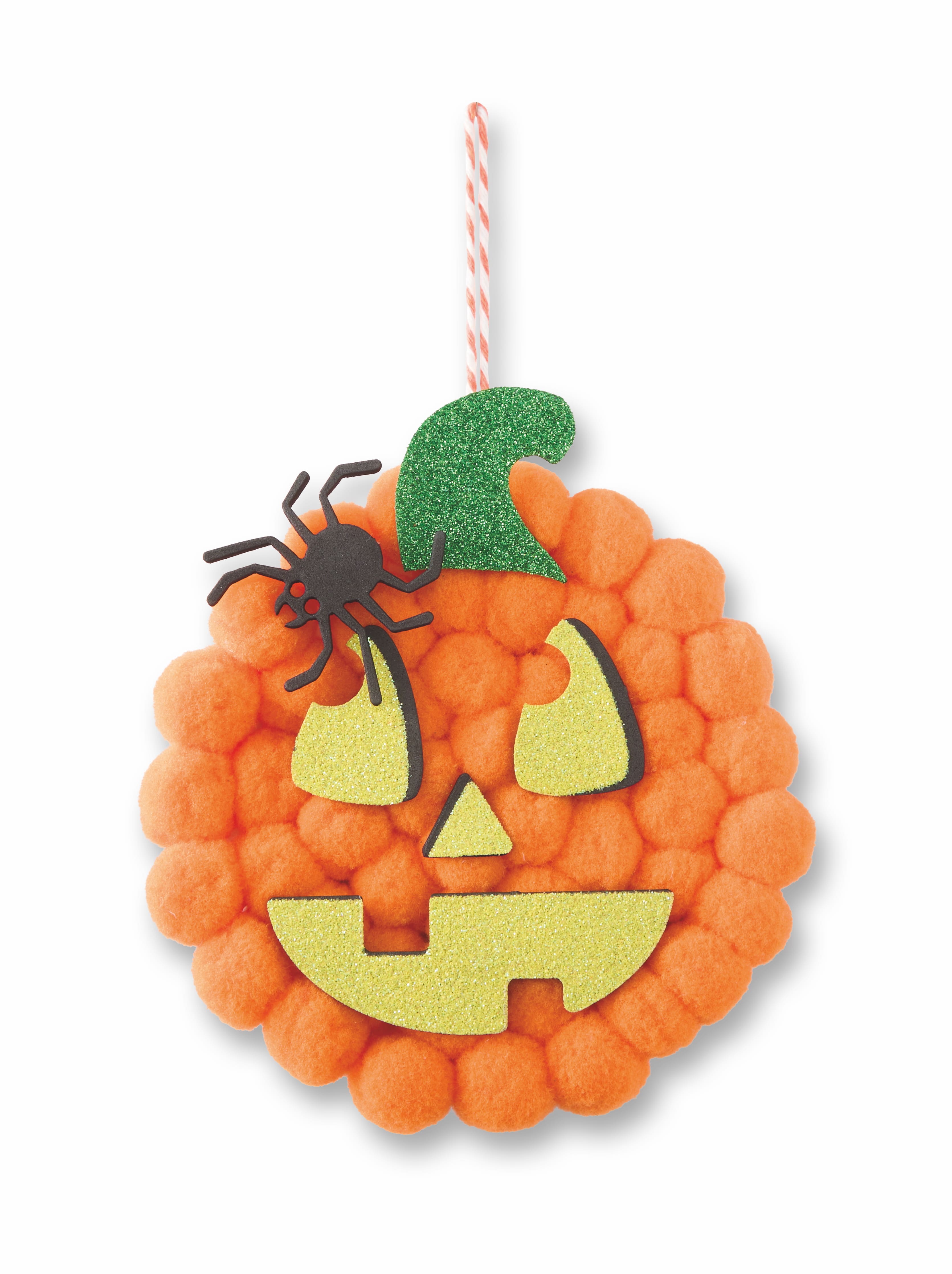 Jack-o&#x27;-Lantern Pom Plate Craft Kit by Creatology&#x2122;