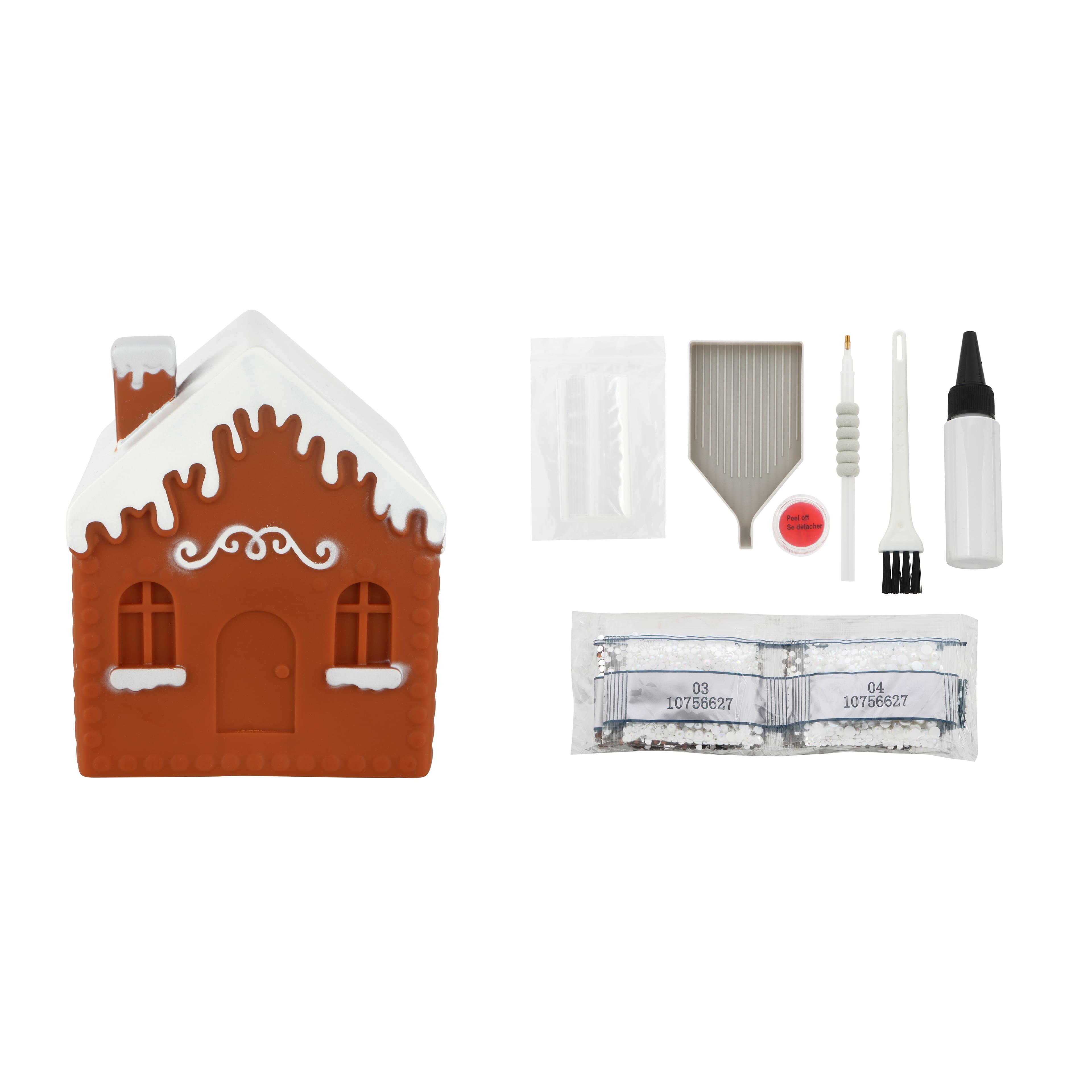 5.25&#x22; Gingerbread House LED 3D Diamond Art Kit by Make Market&#xAE;