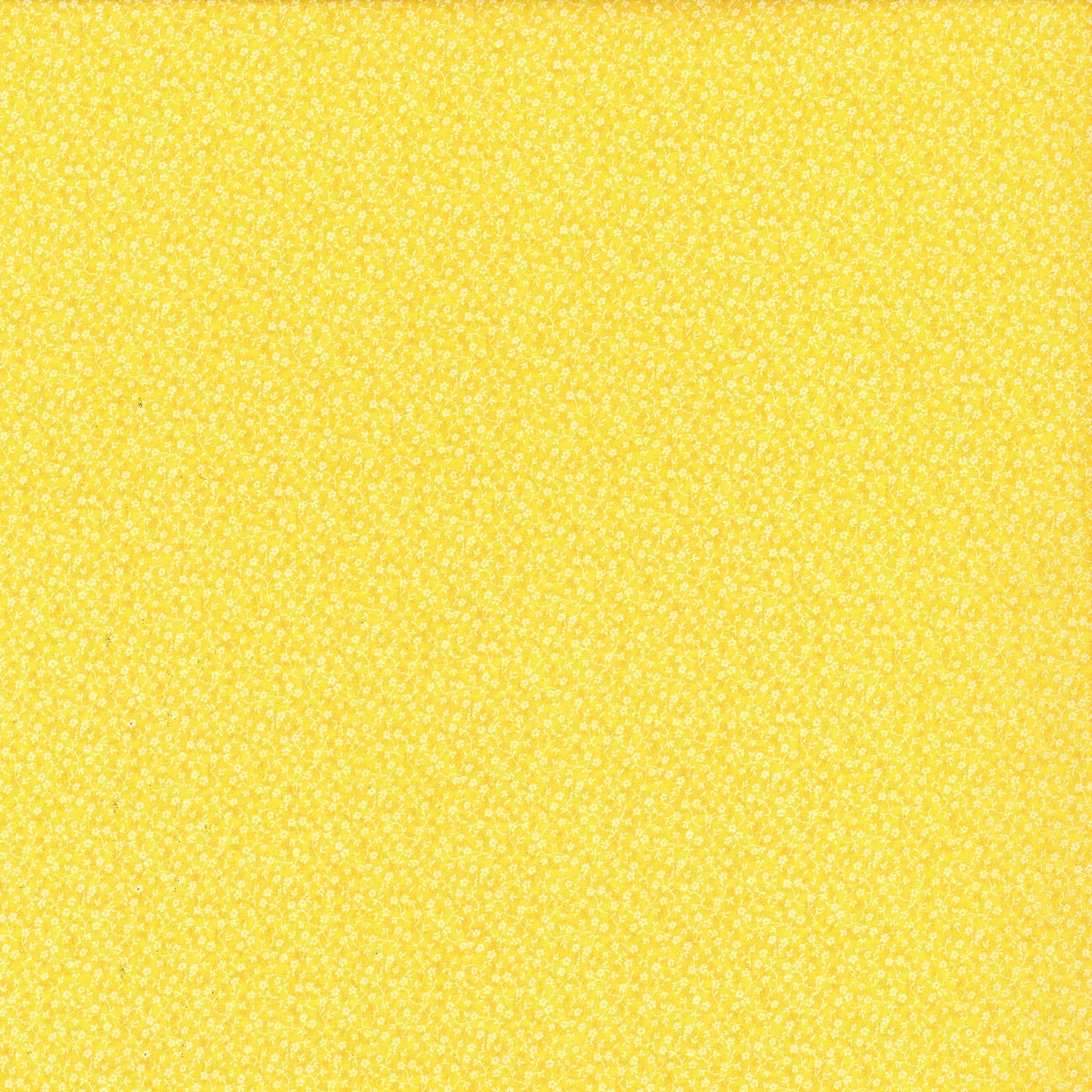 Yellow Illusions Floral Cotton Fabric