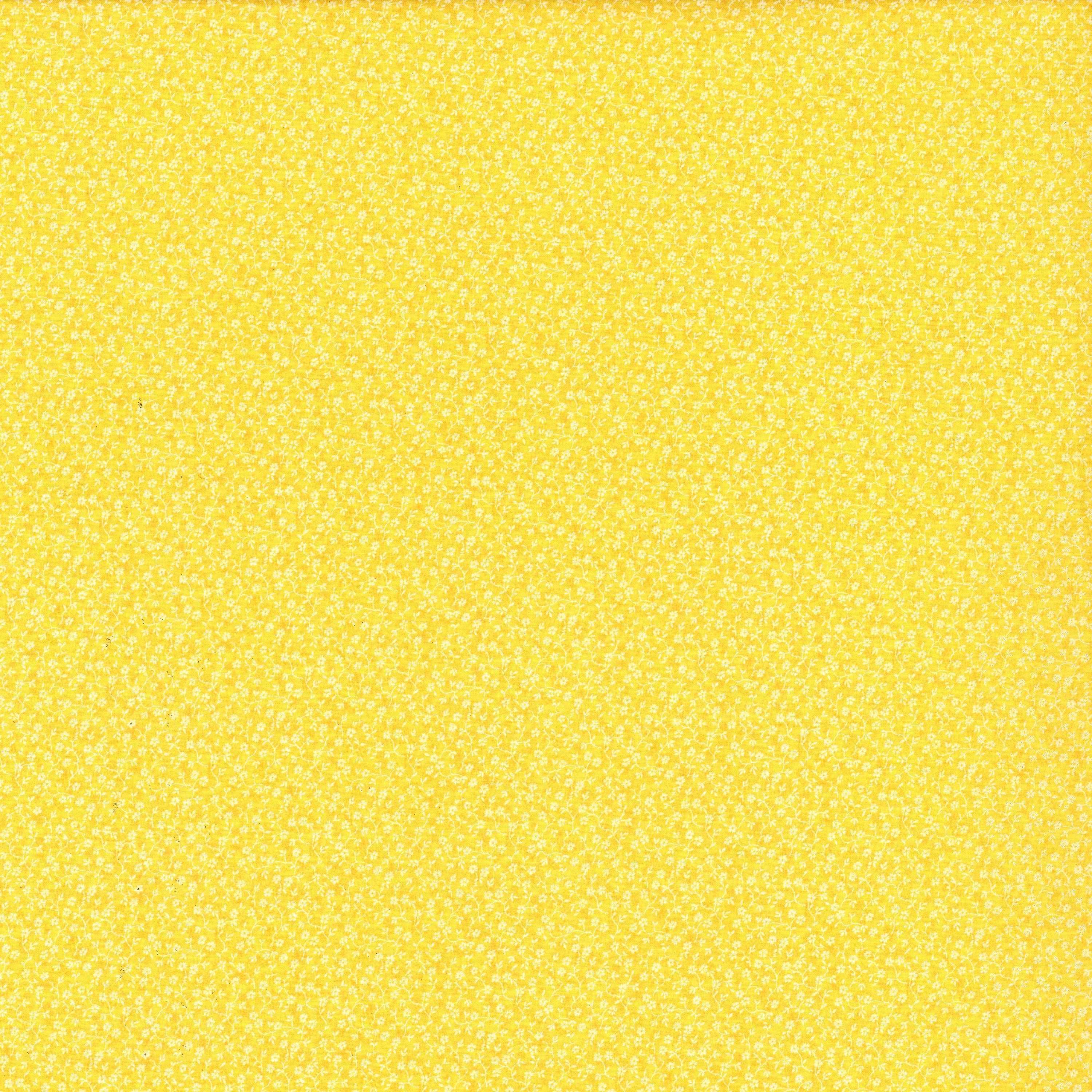 Yellow Illusions Floral Cotton Fabric