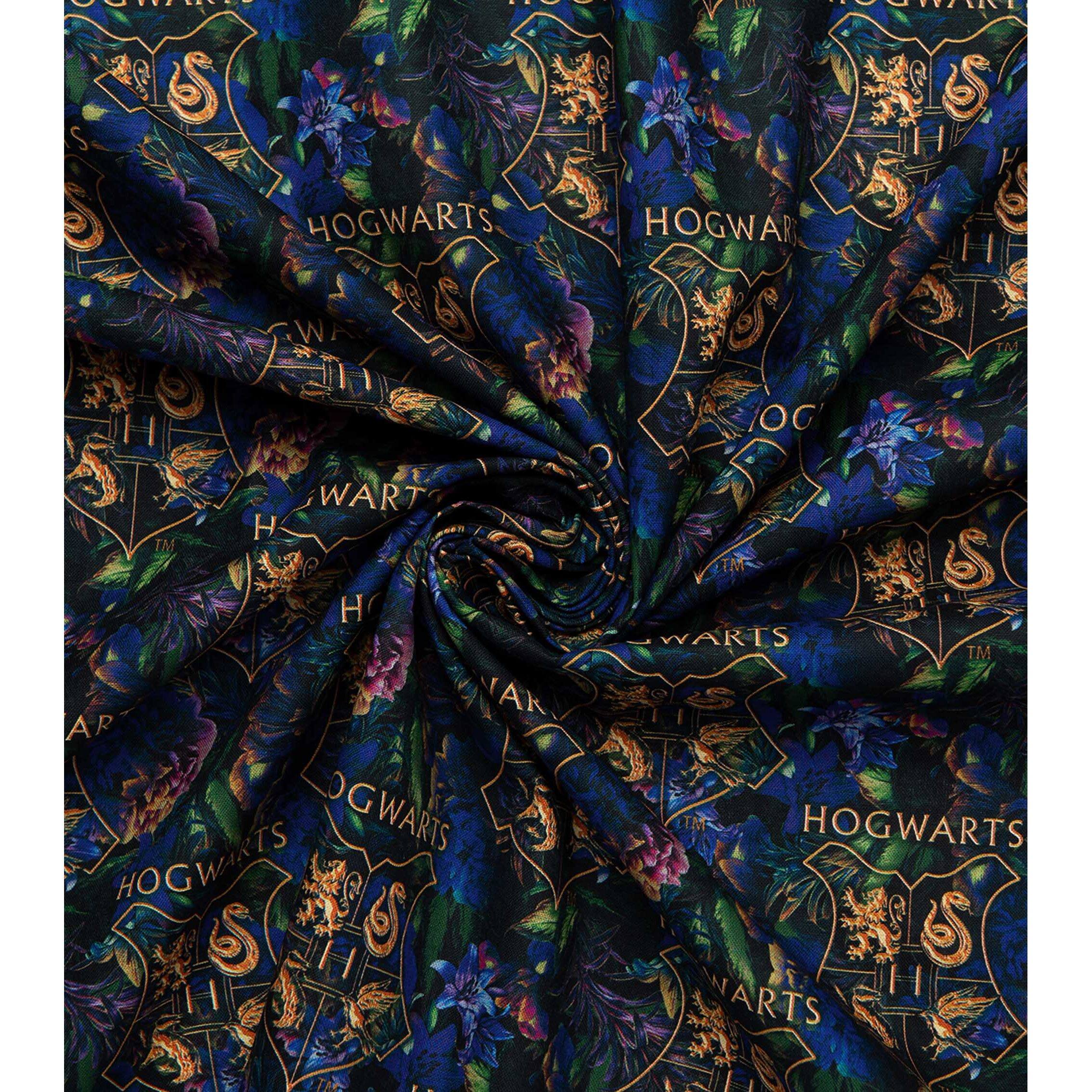 Harry Potter Floral Hogwarts Precut Cotton Fabric