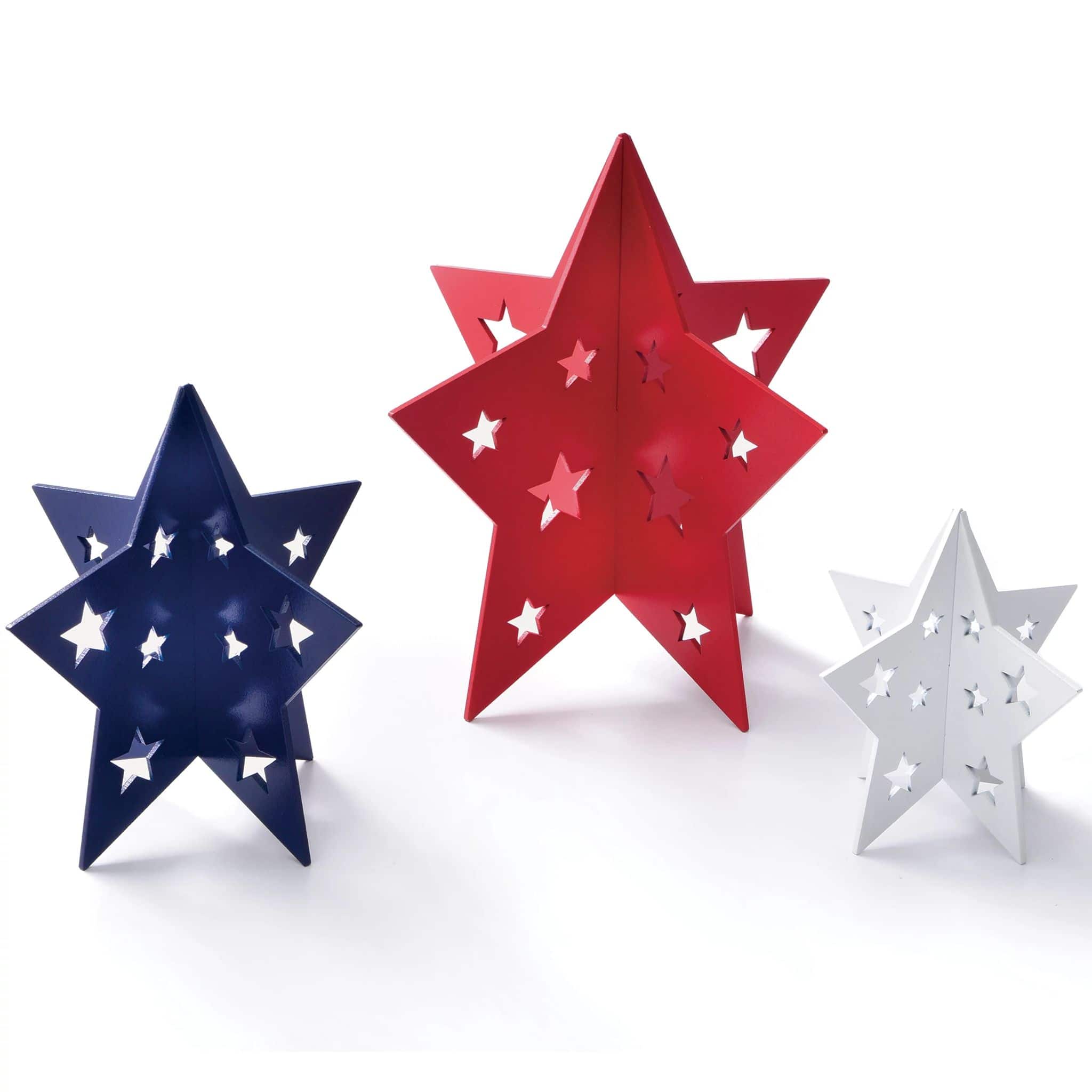 Patriotic Star Centerpieces, 3ct.