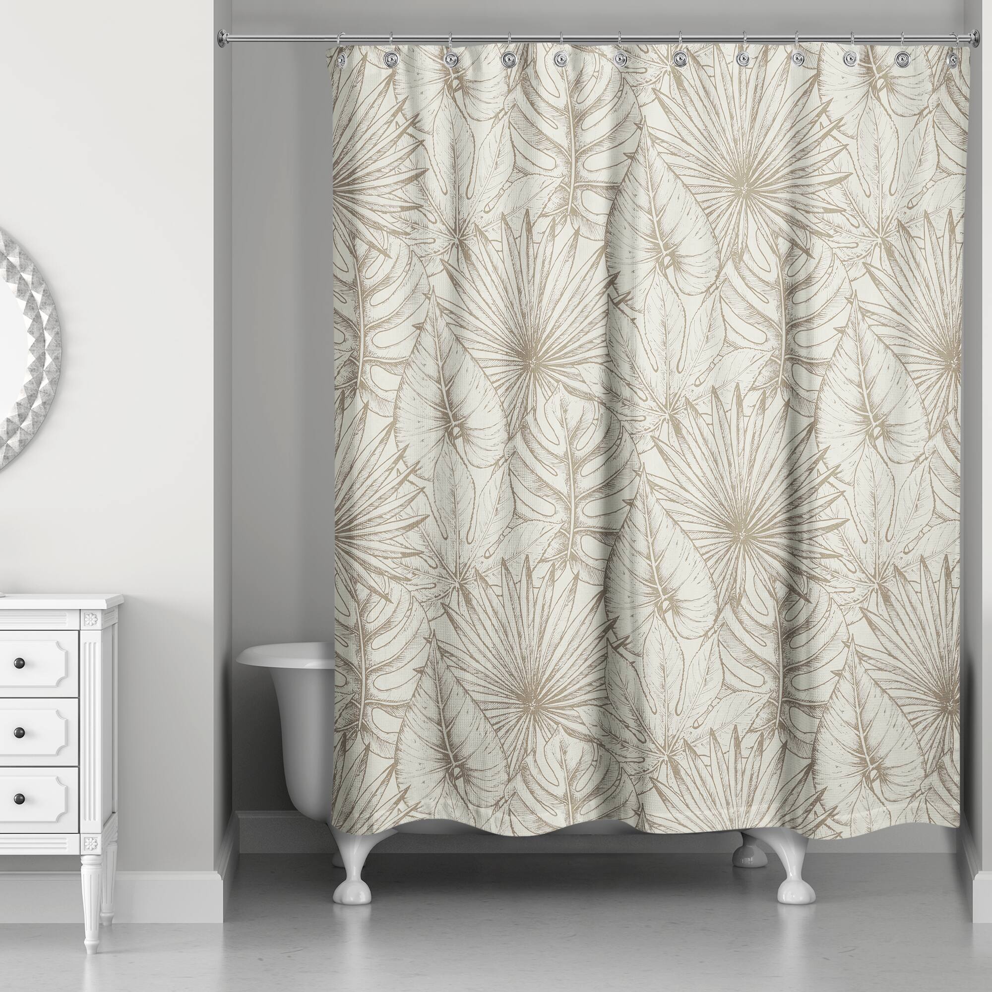 Vintage Palms Shower Curtain
