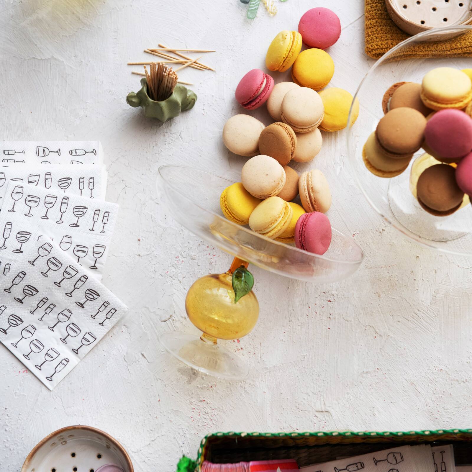 Hello Honey® 7.75" Citrus Charm Glass Food Pedestal