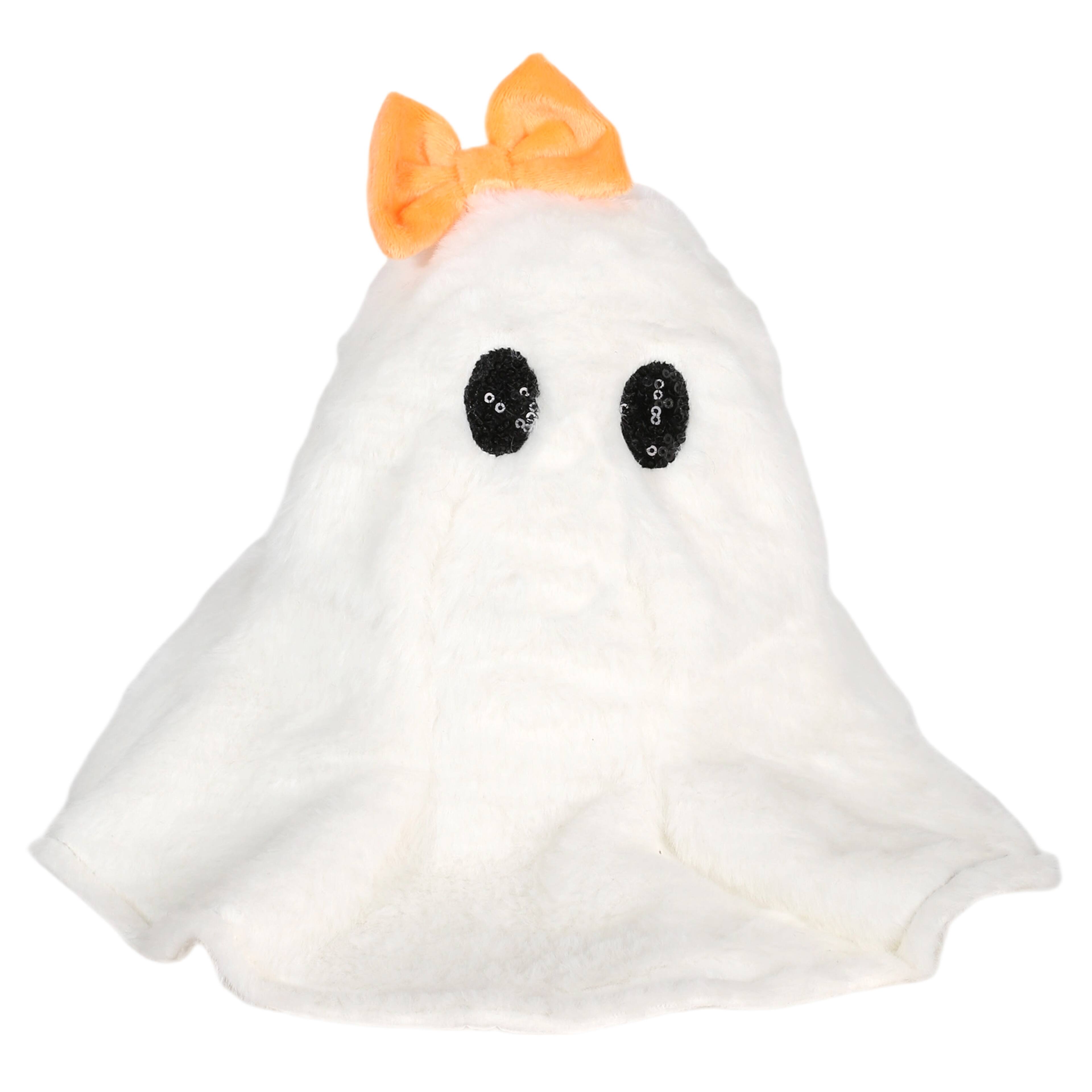 9" Ghost with Orange Bow Pillow by Ashland®