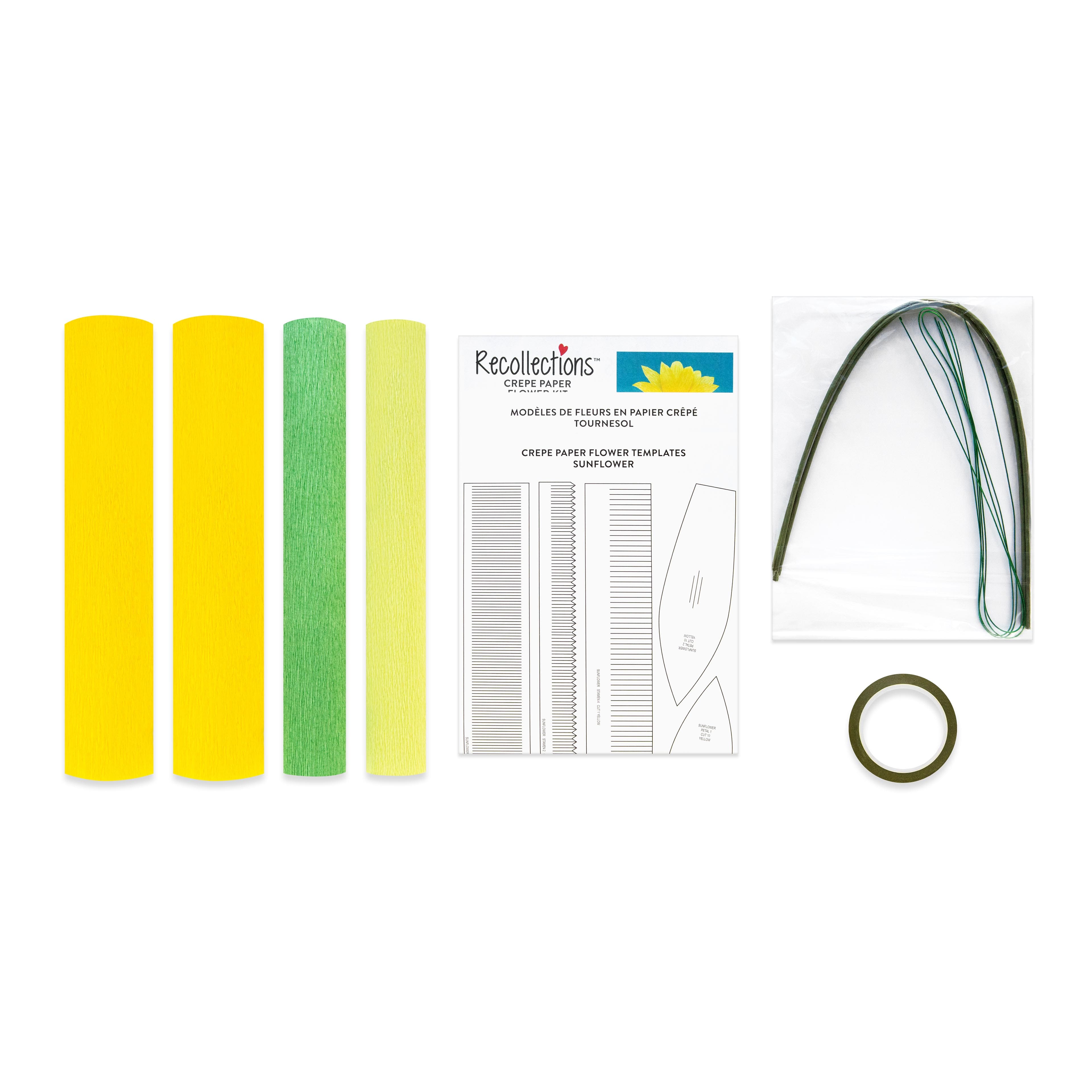 Large Sunflower Crepe Paper Flower Kit by Recollections&#x2122;