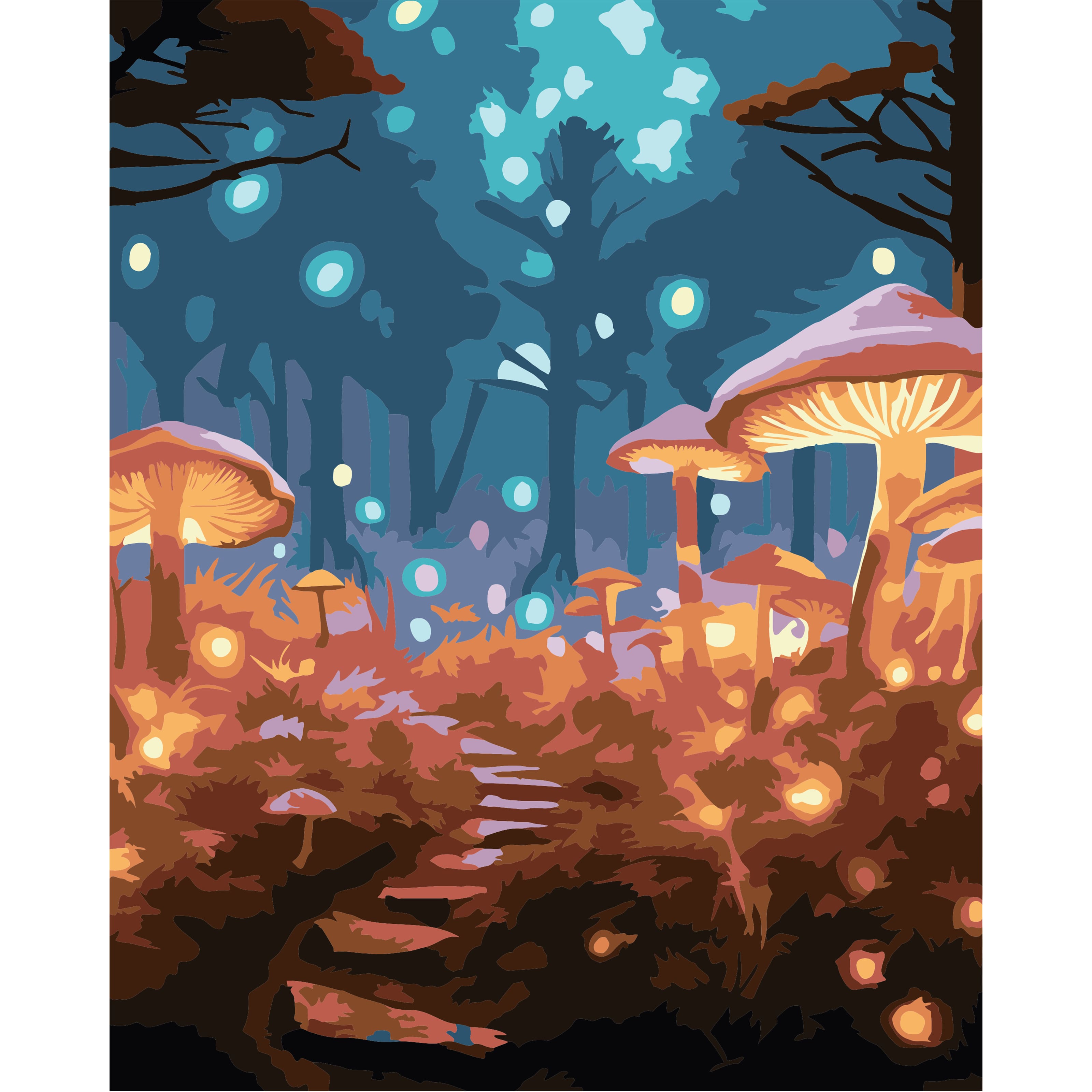 8&#x22; x 10&#x22; Mystical Forest Paint-by-Number Kit with Wood Display Hanger by Artist&#x27;s Loft&#xAE;