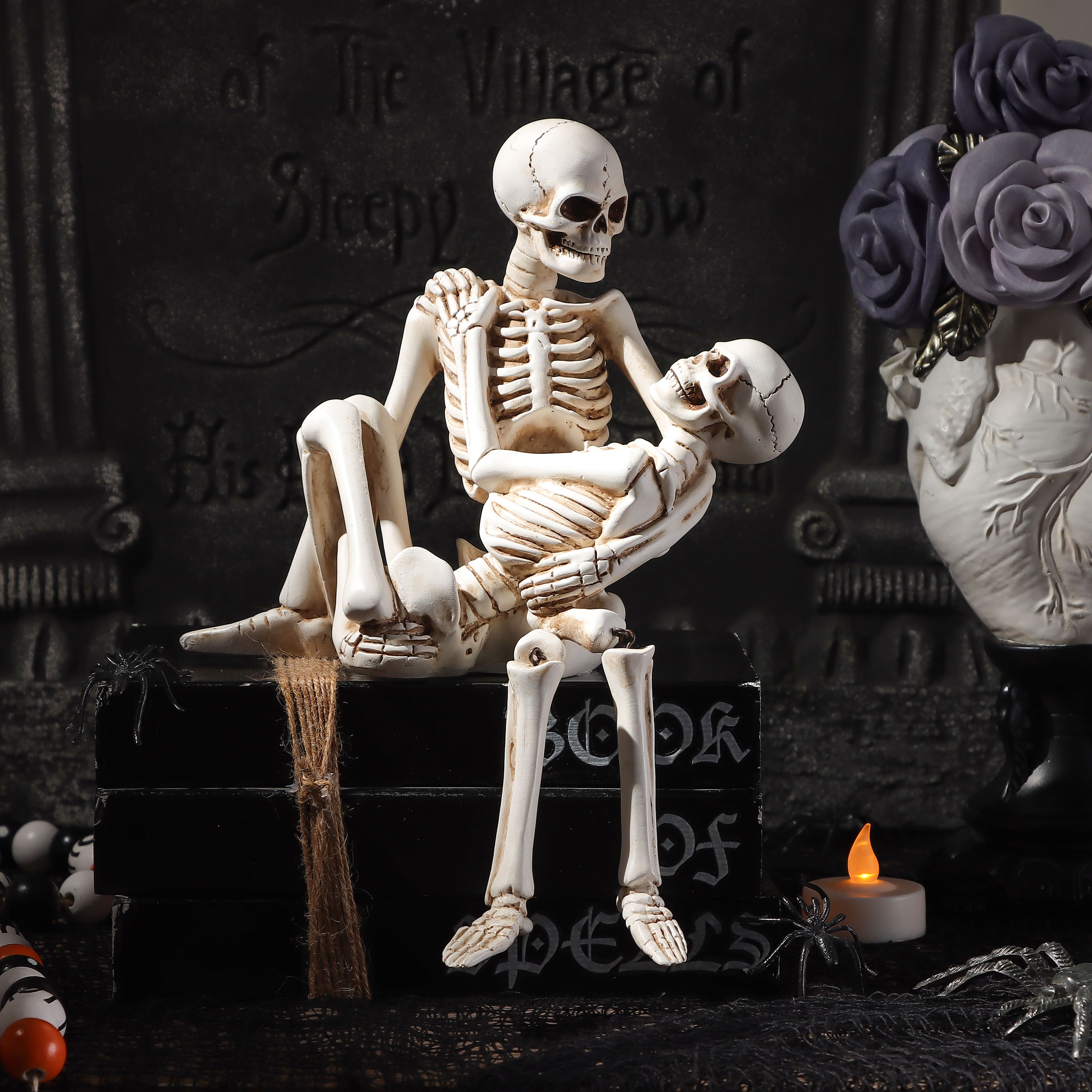 9.5&#x22; Skeleton Couple Hug Tabletop D&#xE9;cor by Ashland&#xAE;
