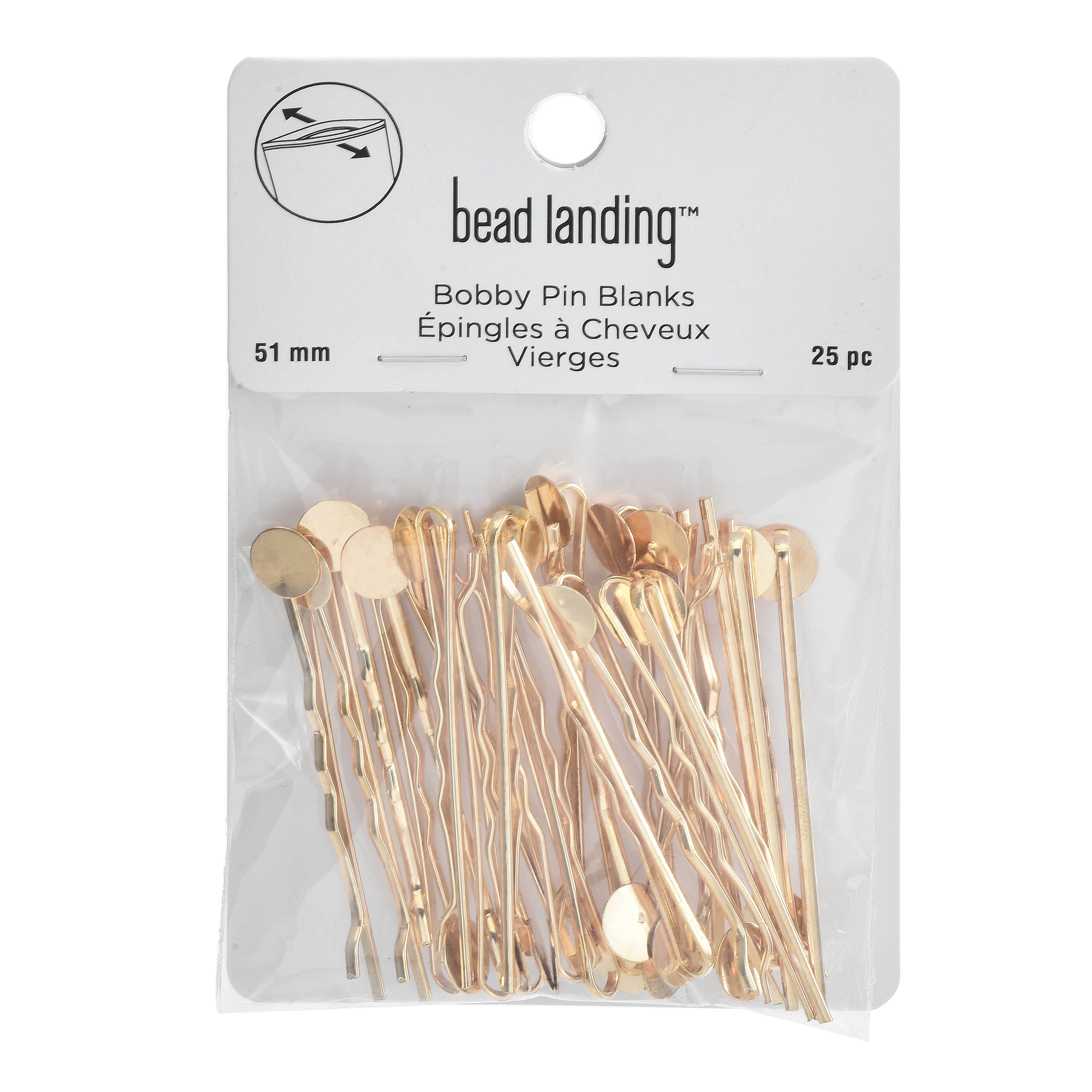 Bobby Pins with 8mm Circle Blanks, 25ct. by Bead Landing™