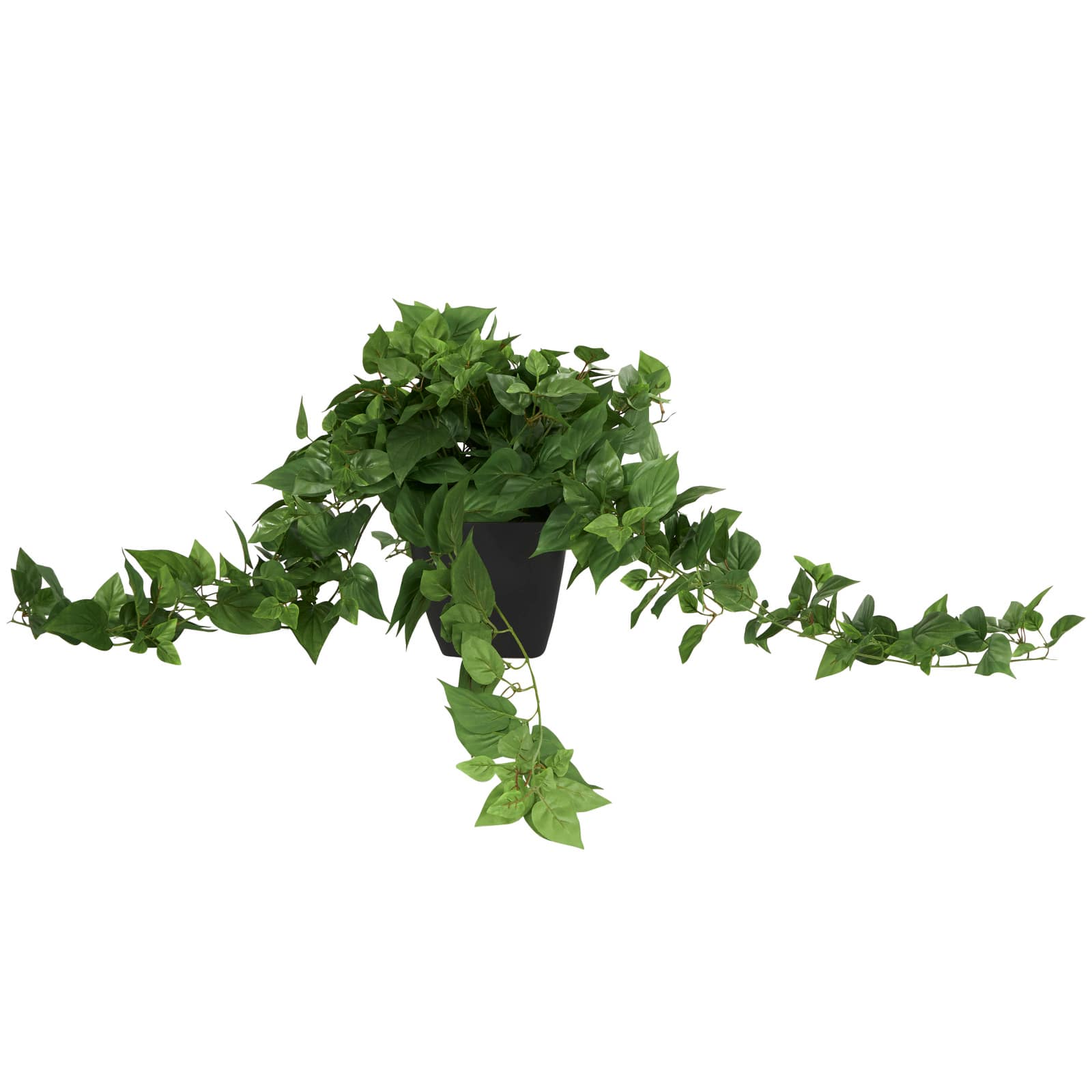 16&#x22; Green Pothos Artificial Plant with Black Plastic Pot