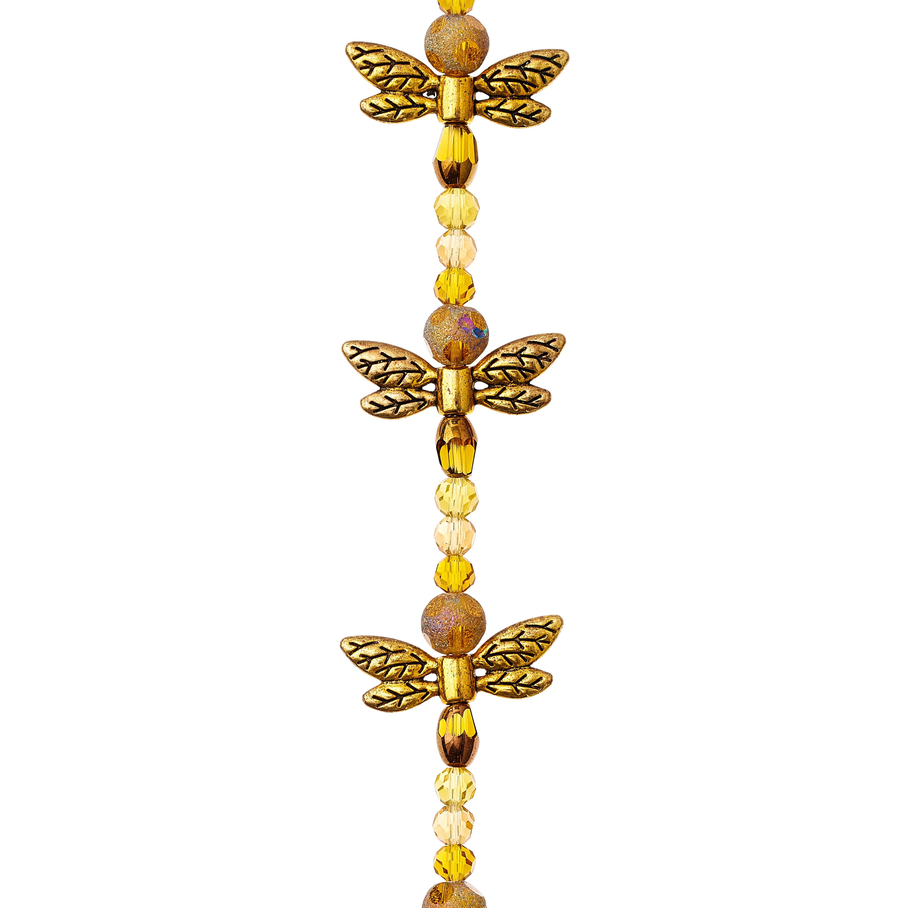 12 Pack: Glass &#x26; Metal Dragonfly Beads, 20mm by Bead Landing&#x2122;
