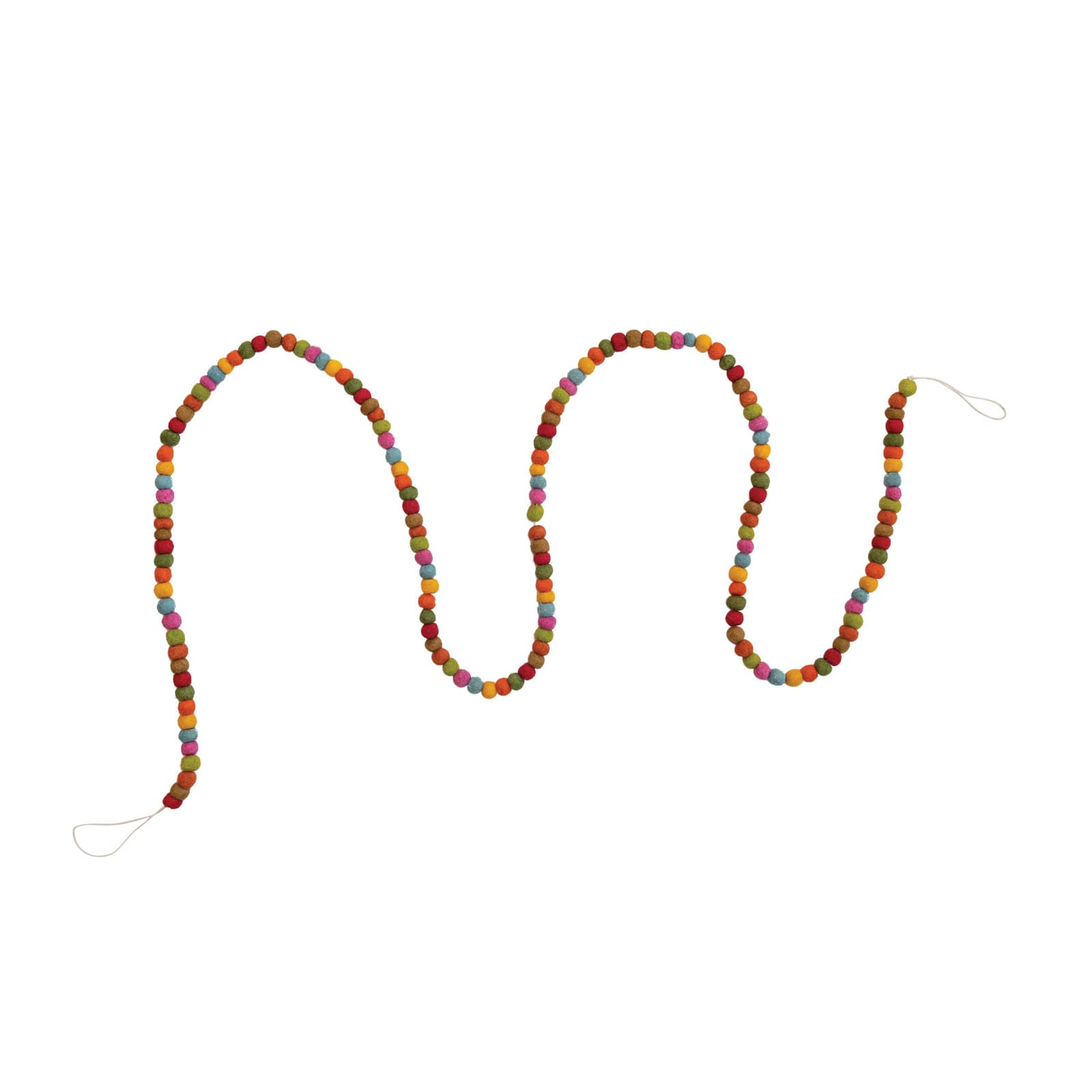 Hello Honey® 6ft. Multicolor Handmade Wool Felt Ball Garland