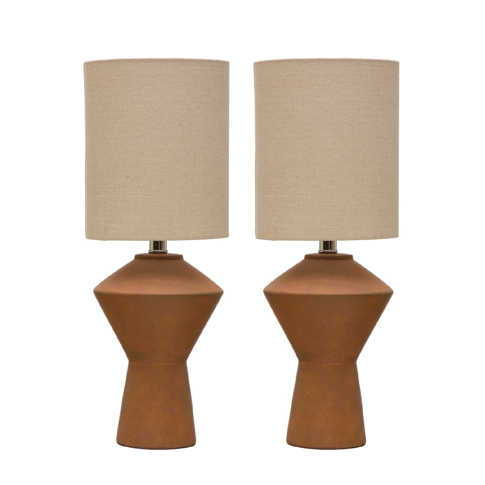 Hello Honey&#xAE; Modern Sculptural Terracotta Table Lamps, 2ct.
