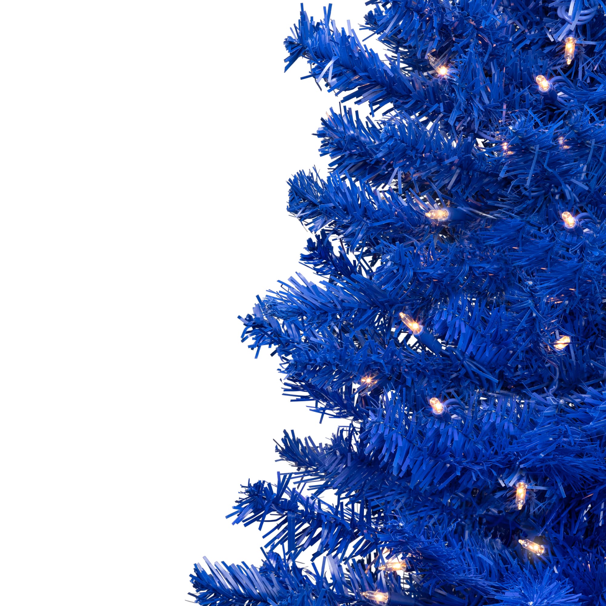 4ft. Pre-Lit Medium Royal Blue Pine Artificial Christmas Tree, Clear Lights