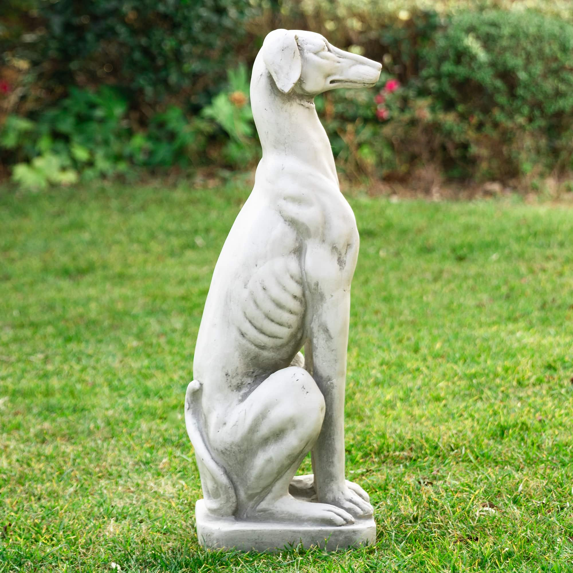 Glitzhome&#xAE; 32&#x22; Sitting Dog Garden Statues, 2ct.