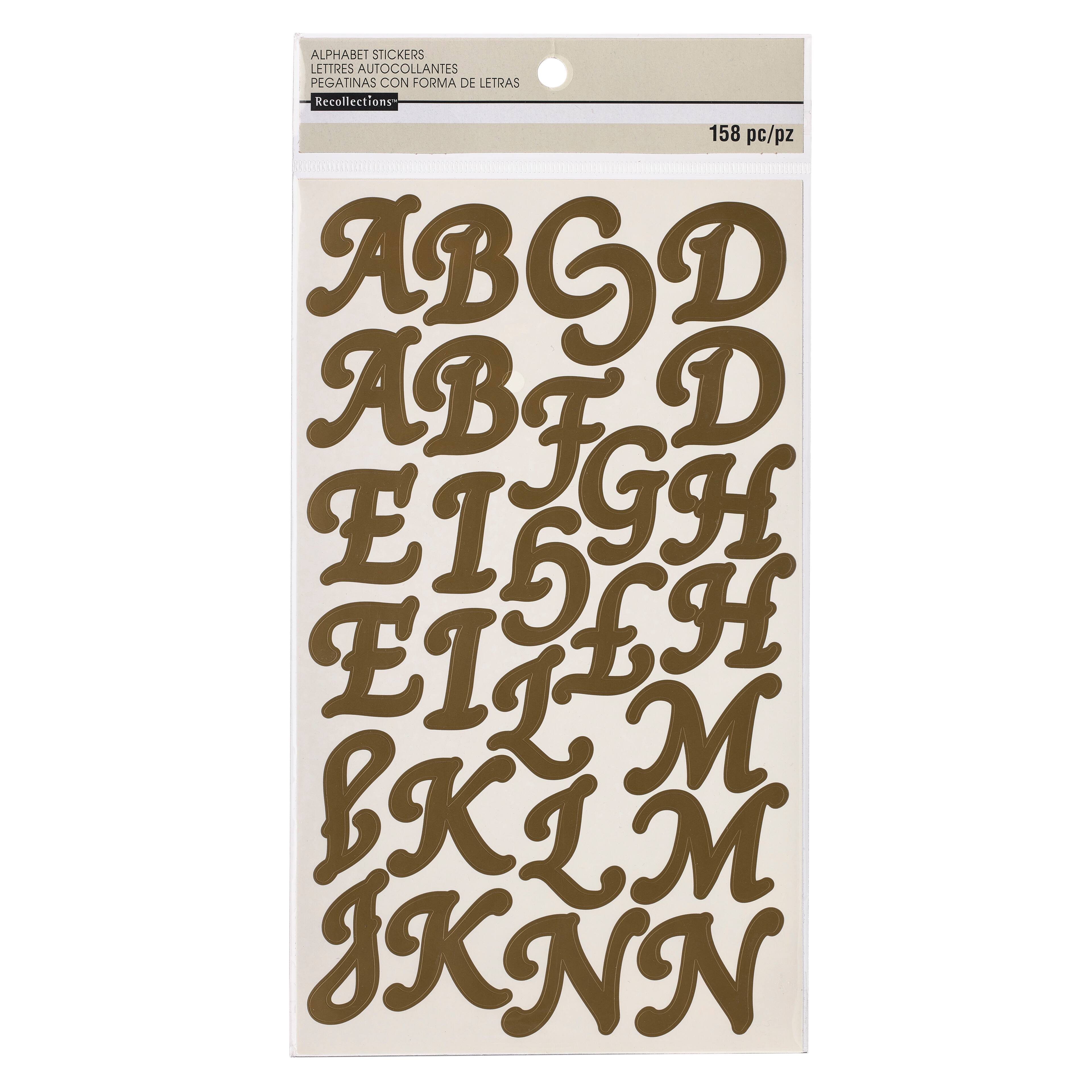 Large Golden Girl Alphabet Stickers by Recollections™ | Letters ...