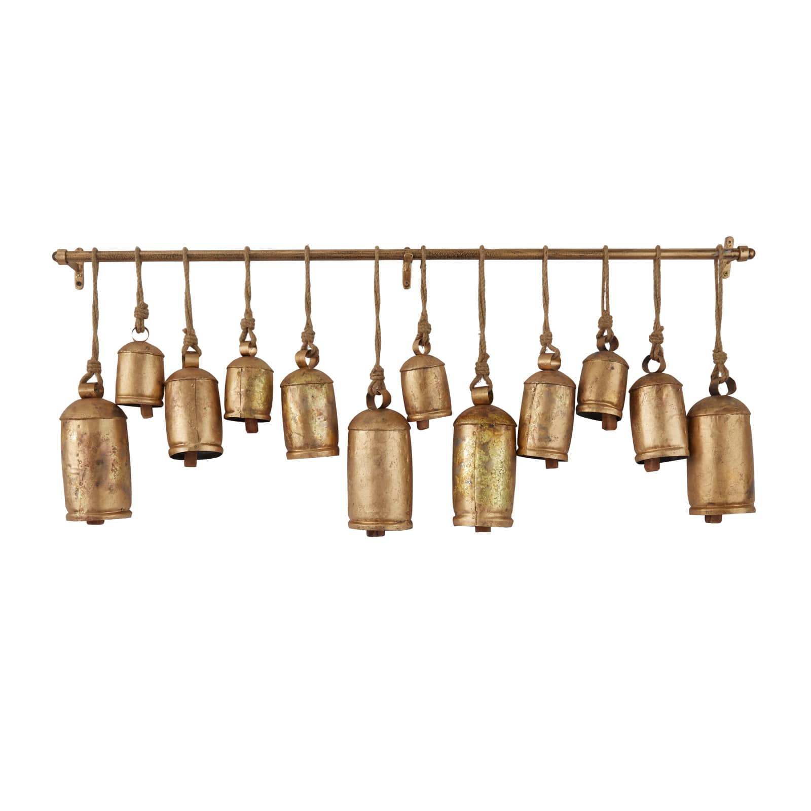 48&#x22; Metal Bohemian Decorative Cow Bells