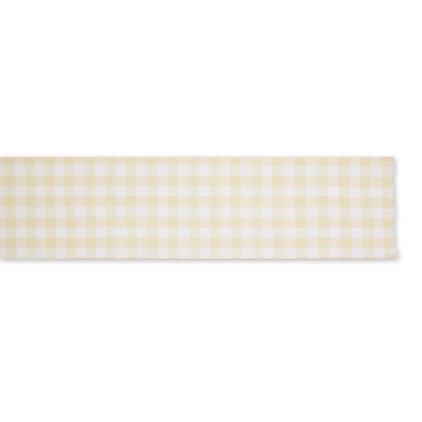 DII® 108" Heavyweight Check Fringed Table Runner