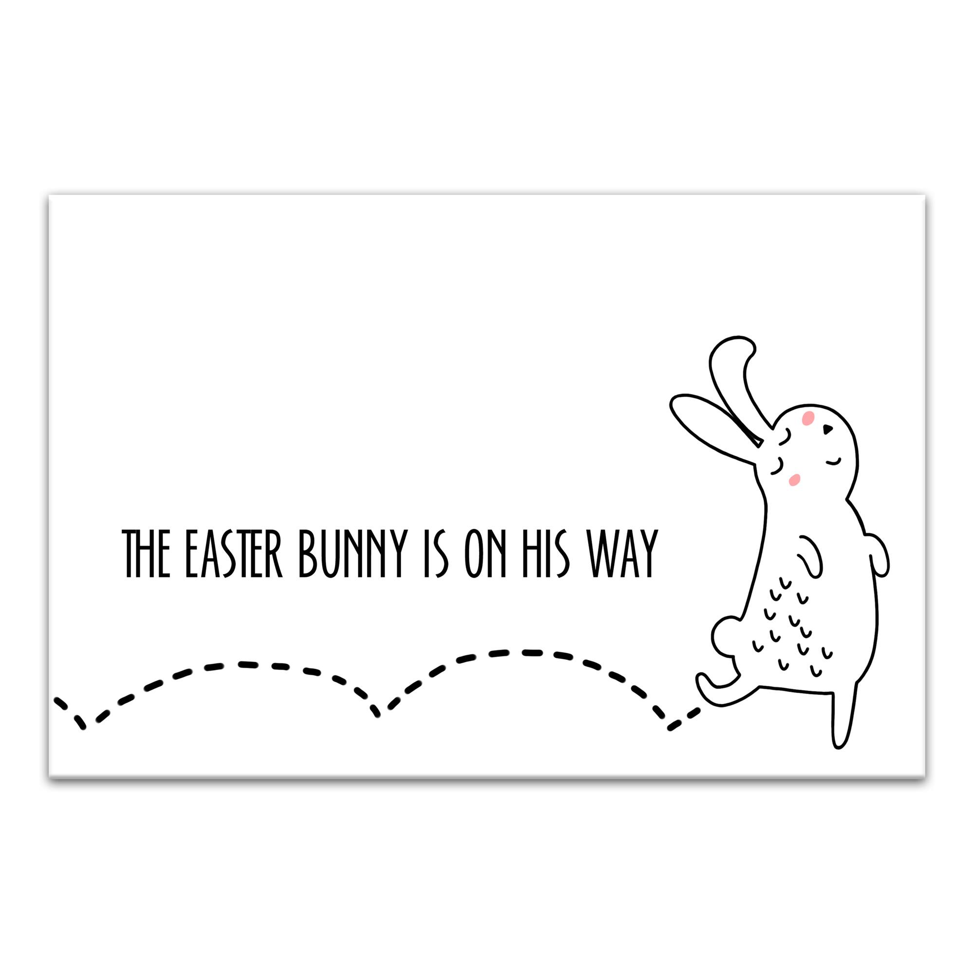 Bunny On The Way Canvas Wall Art
