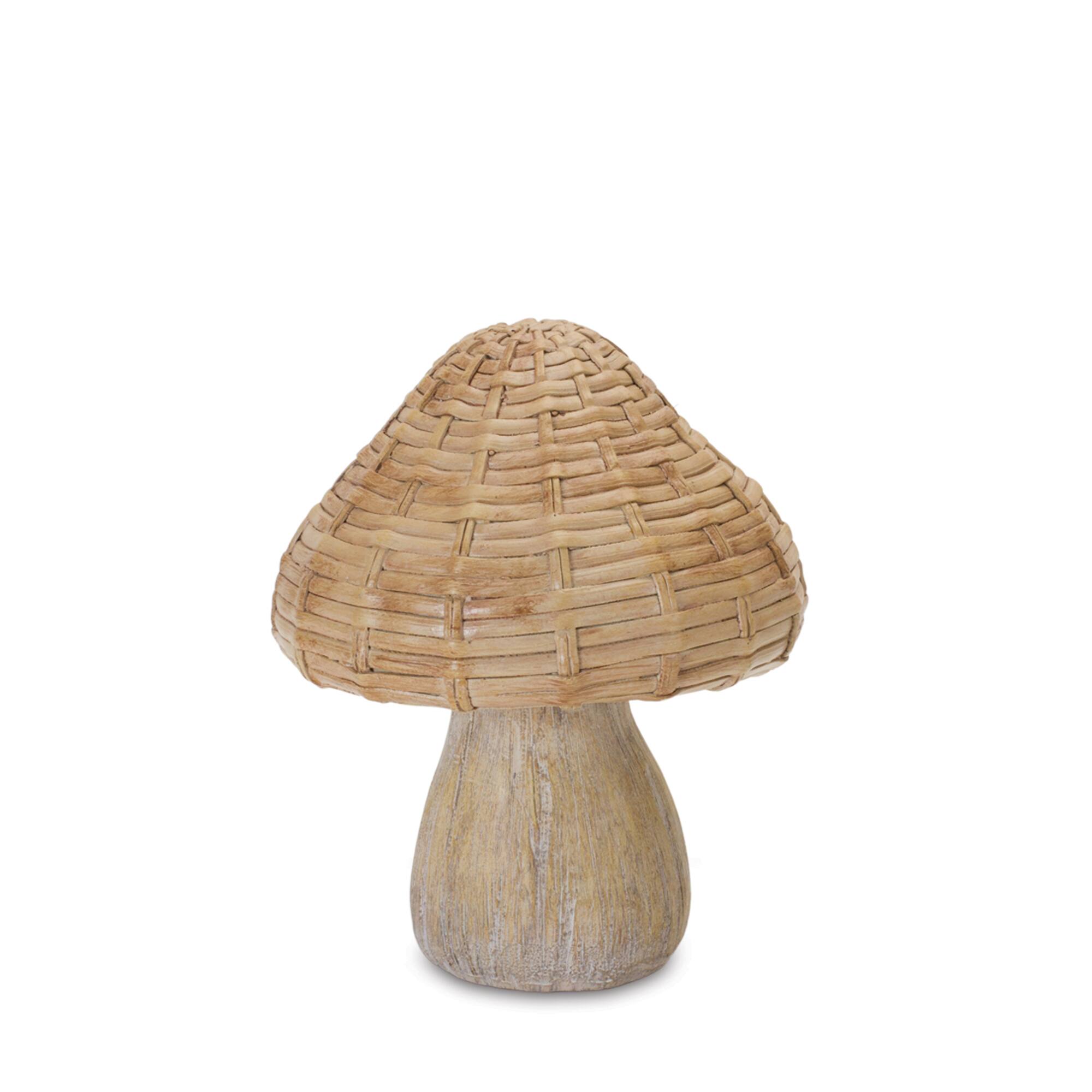 Wicker Mushroom D&#xE9;cor Set