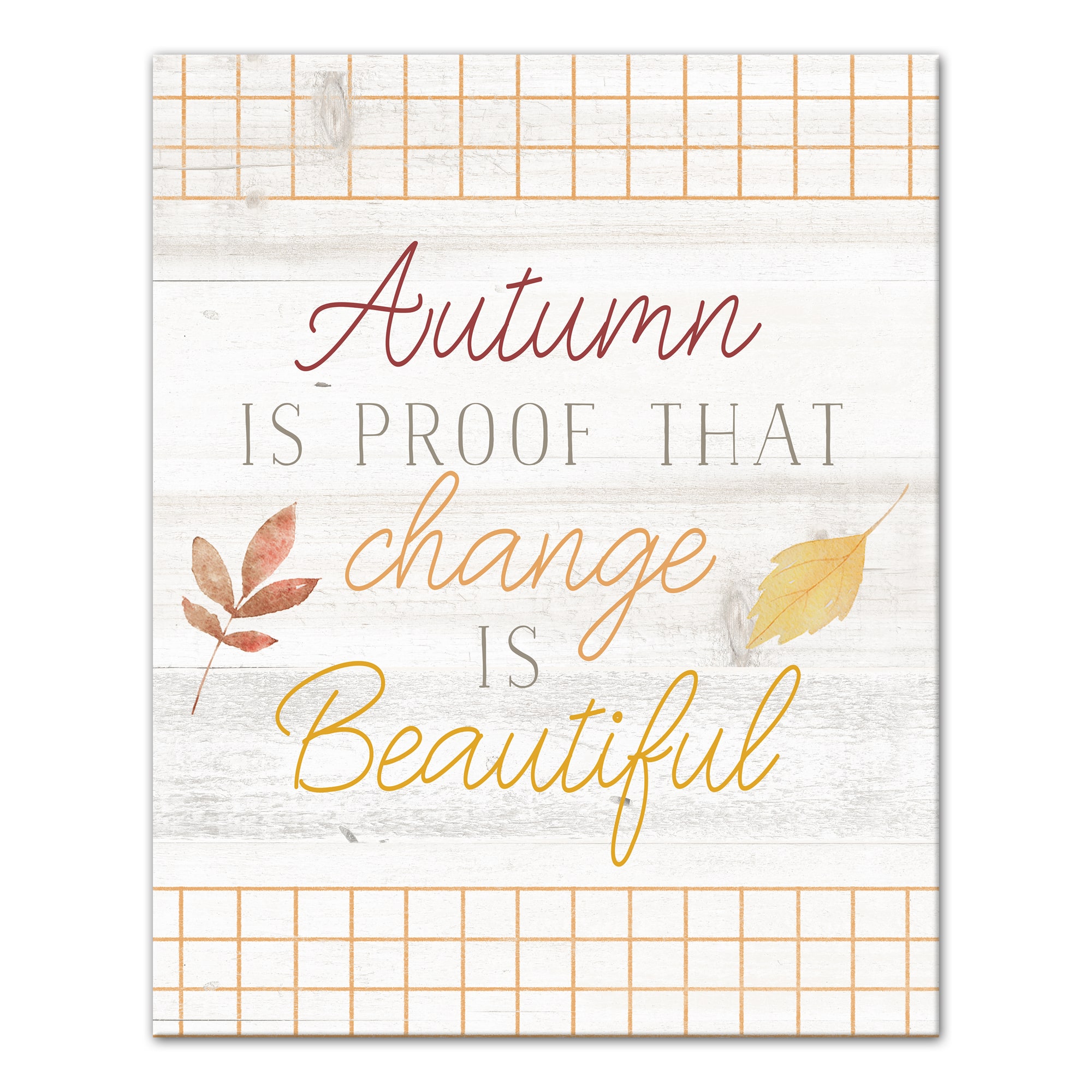 Change Is Beautiful Fall Canvas Wall Art