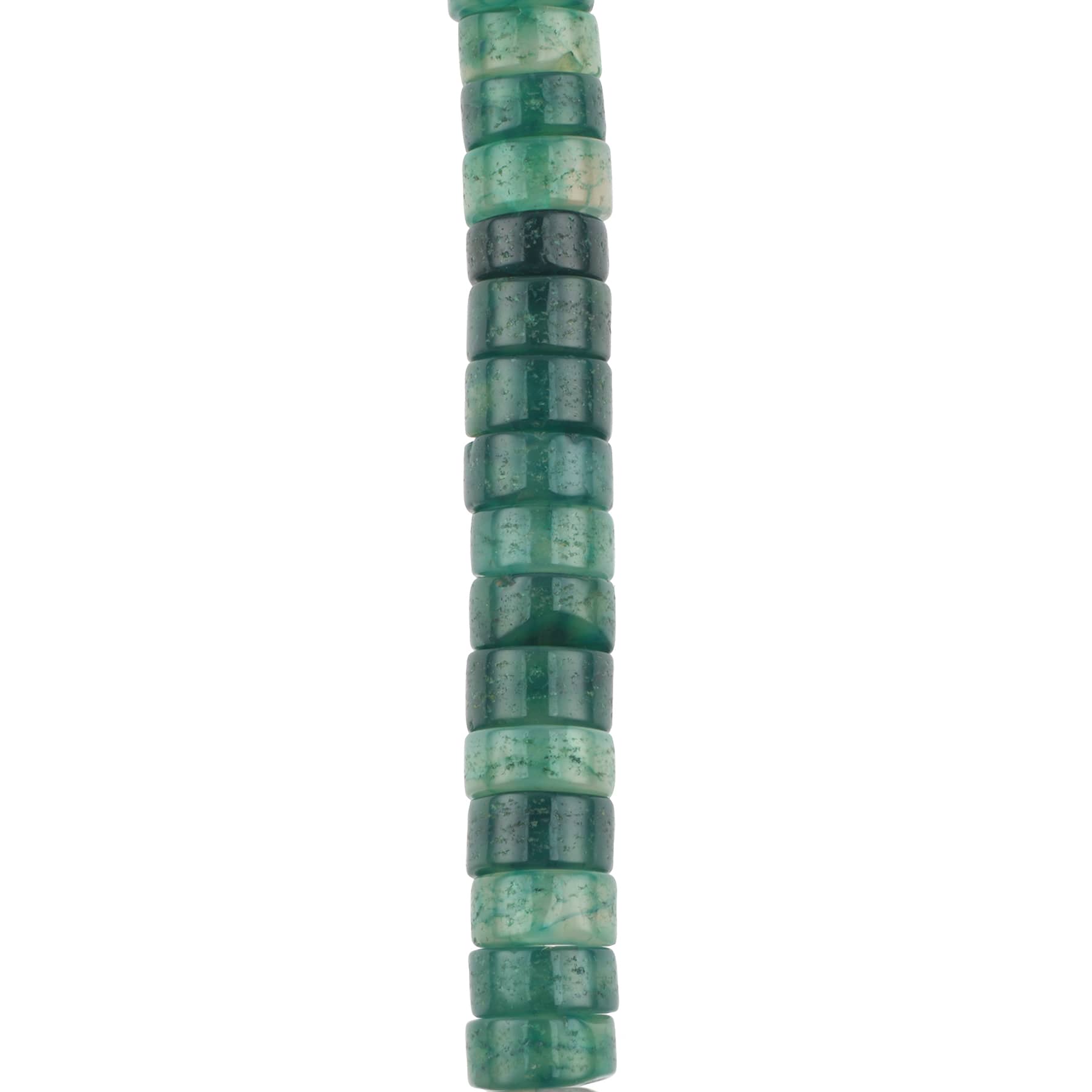12 Pack: Green Agate Heishi Beads, 6mm by Bead Landing™