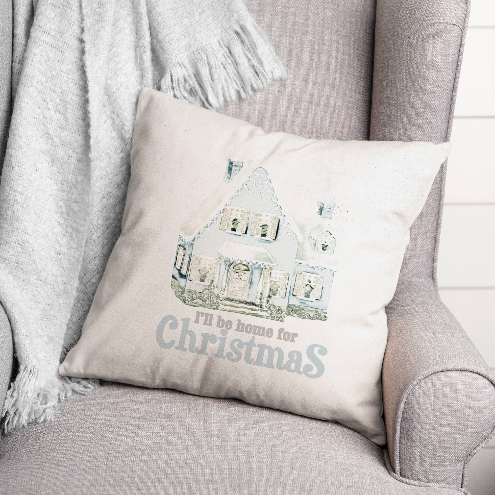 Home For Christmas Throw Pillow