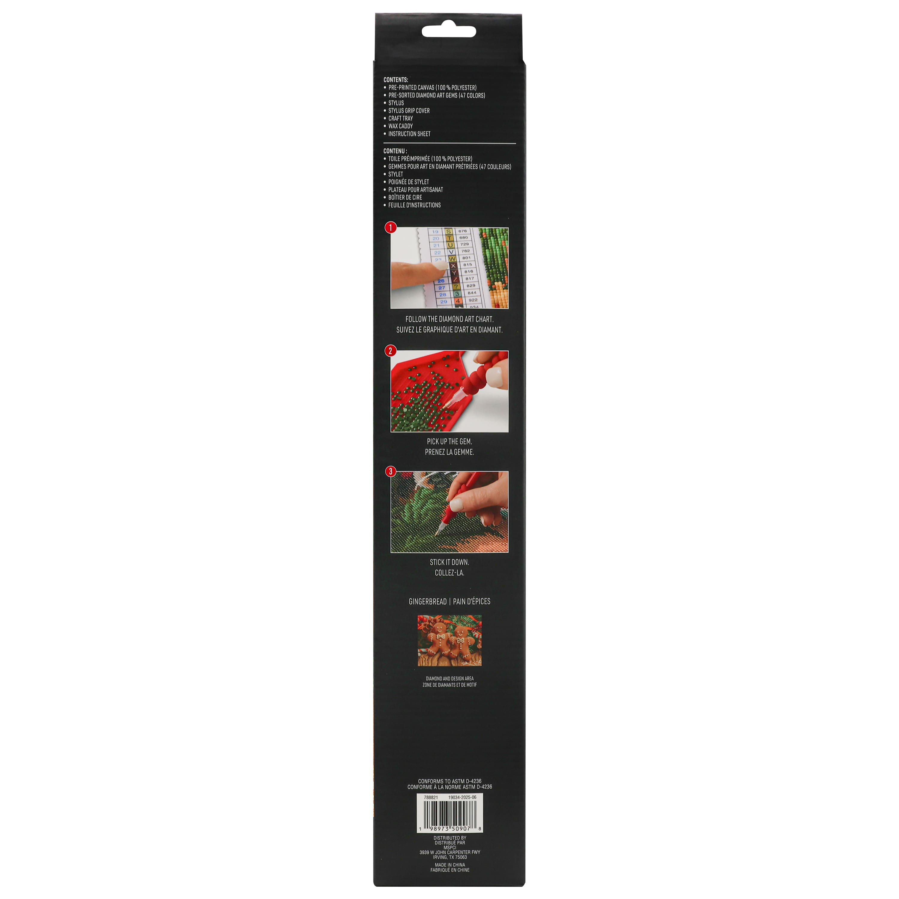 16&#x22; x 20&#x22; Gingerbread Diamond Art Kit by Make Market&#xAE;
