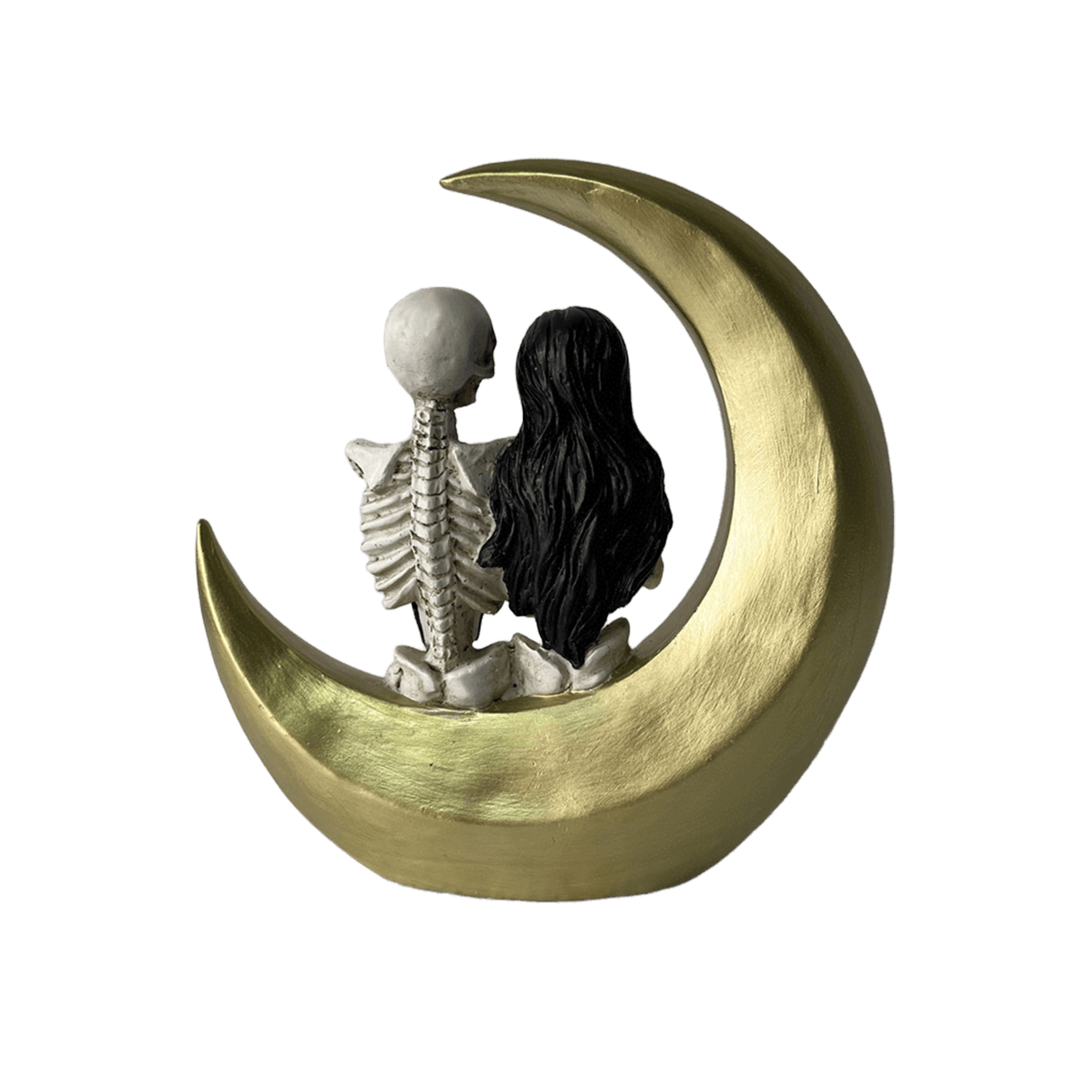 7.5&#x22; Skeleton Lovers on Gold Moon Tabletop D&#xE9;cor by Ashland&#xAE;