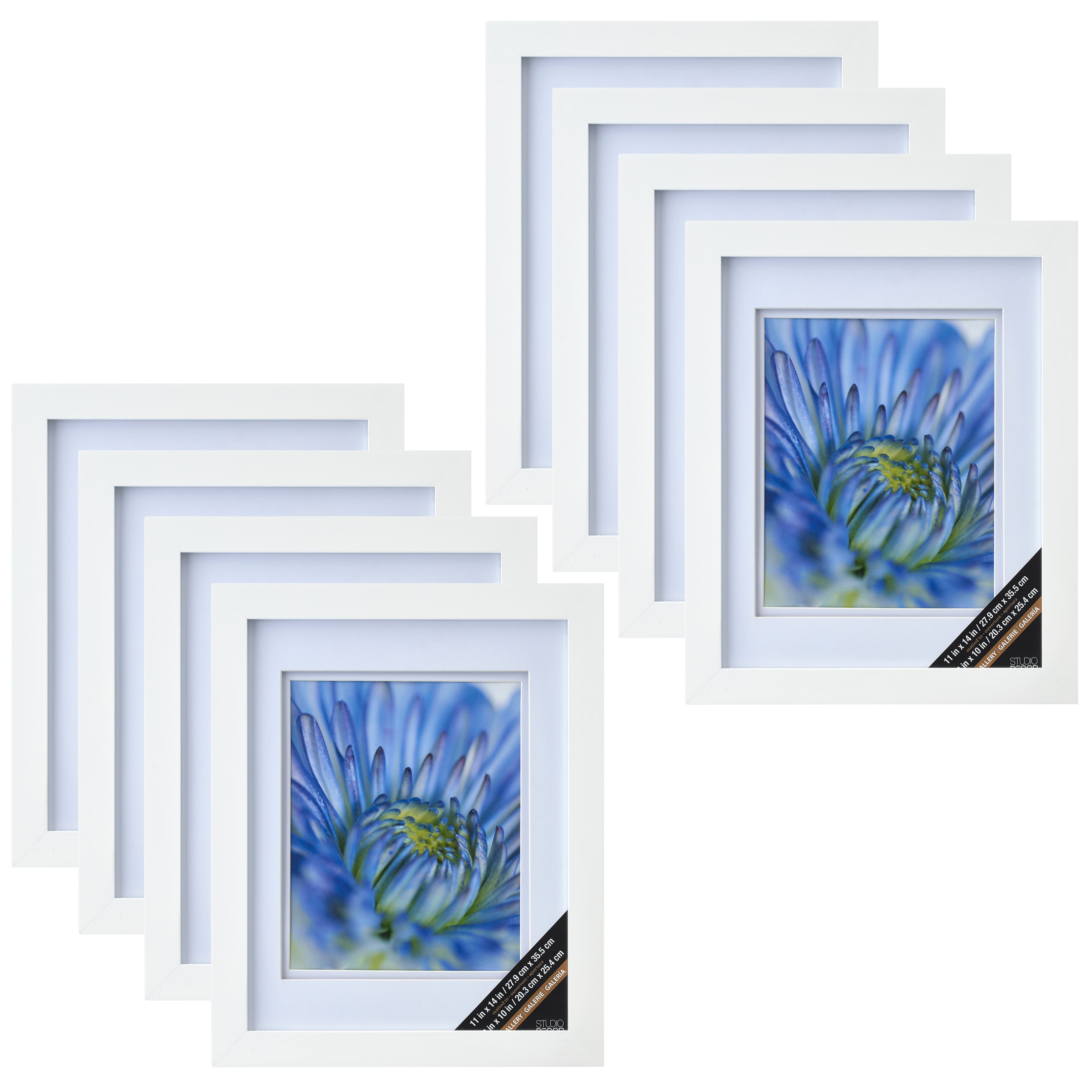 8 Pack: White Gallery Wall Frame with Double Mat Airfloat Gallery™ by Studio Décor®