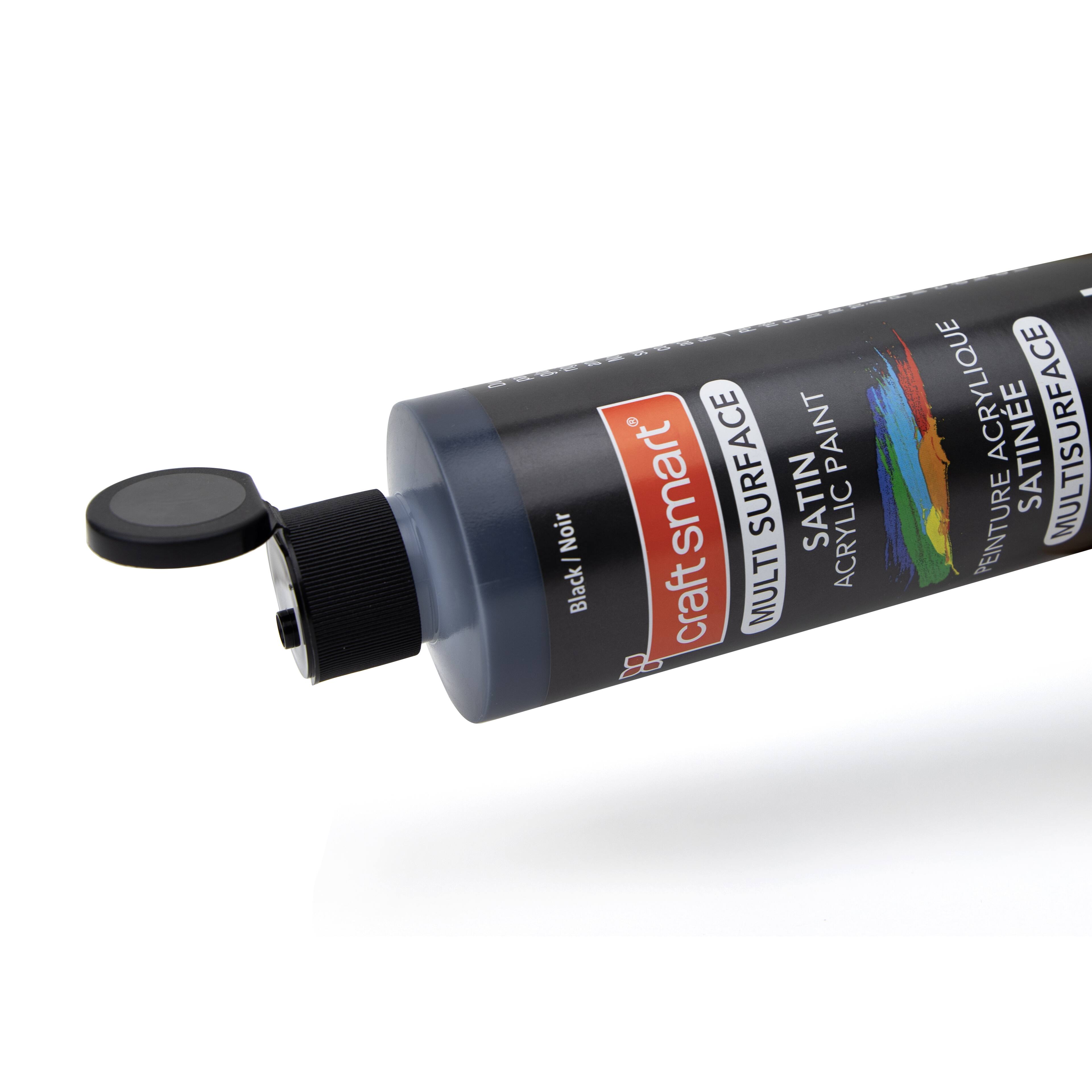 8 Pack: Black Premium Satin Acrylic Paint by Craft Smart®