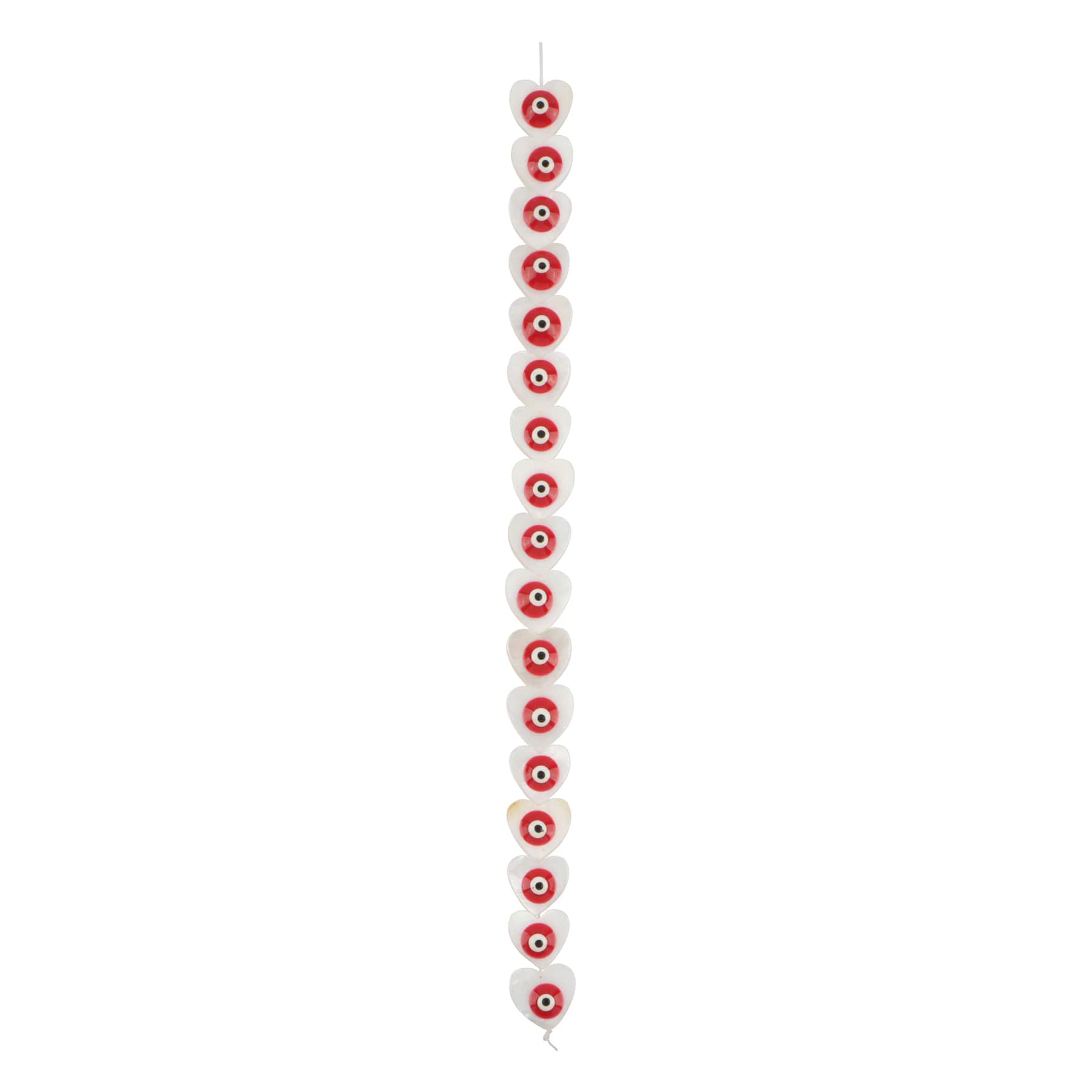 11.5mm Enamel Eye Heart Shell Beads by Bead Landing&#x2122;