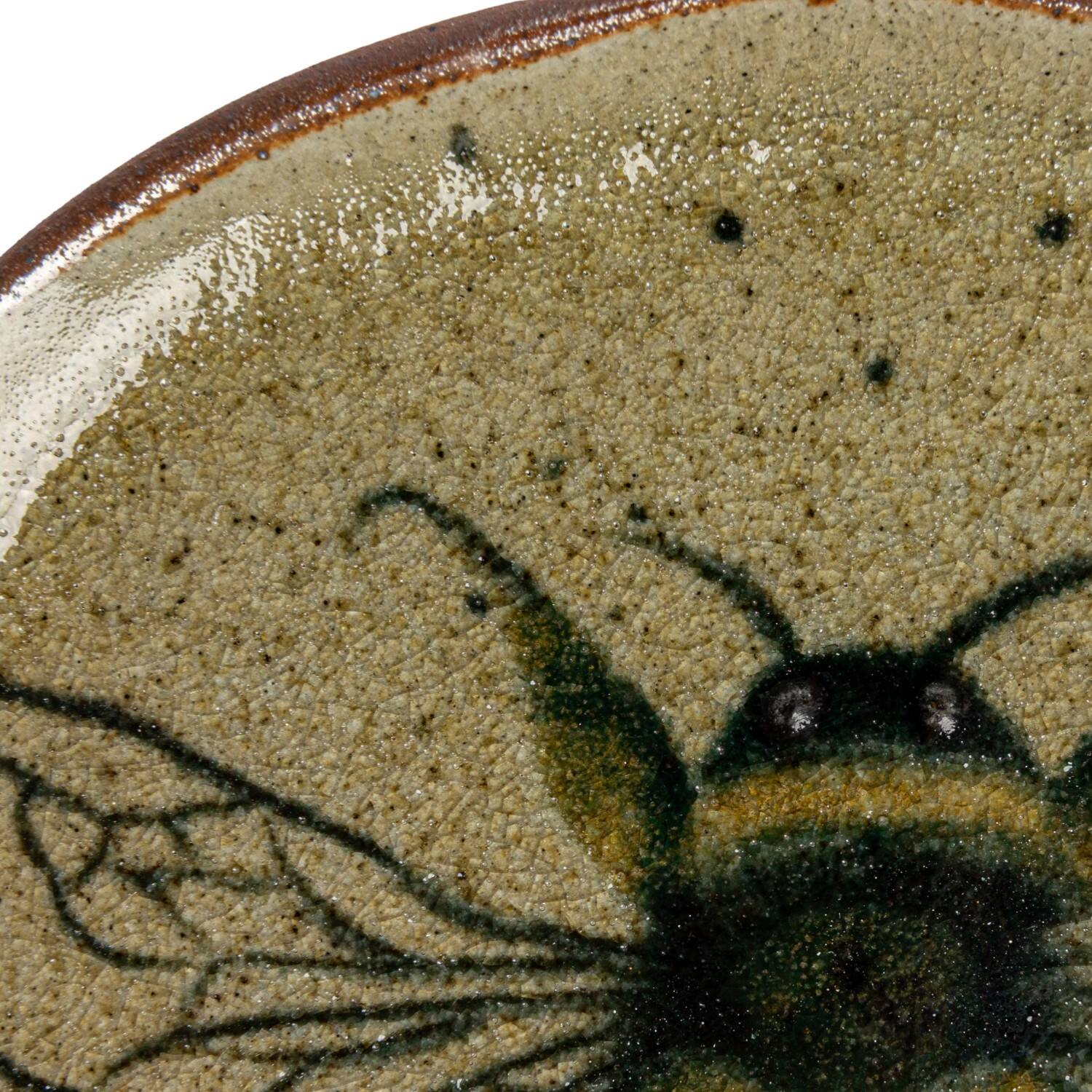 Hello Honey® 6.5" Insect & Bird Design Stoneware Plate Set