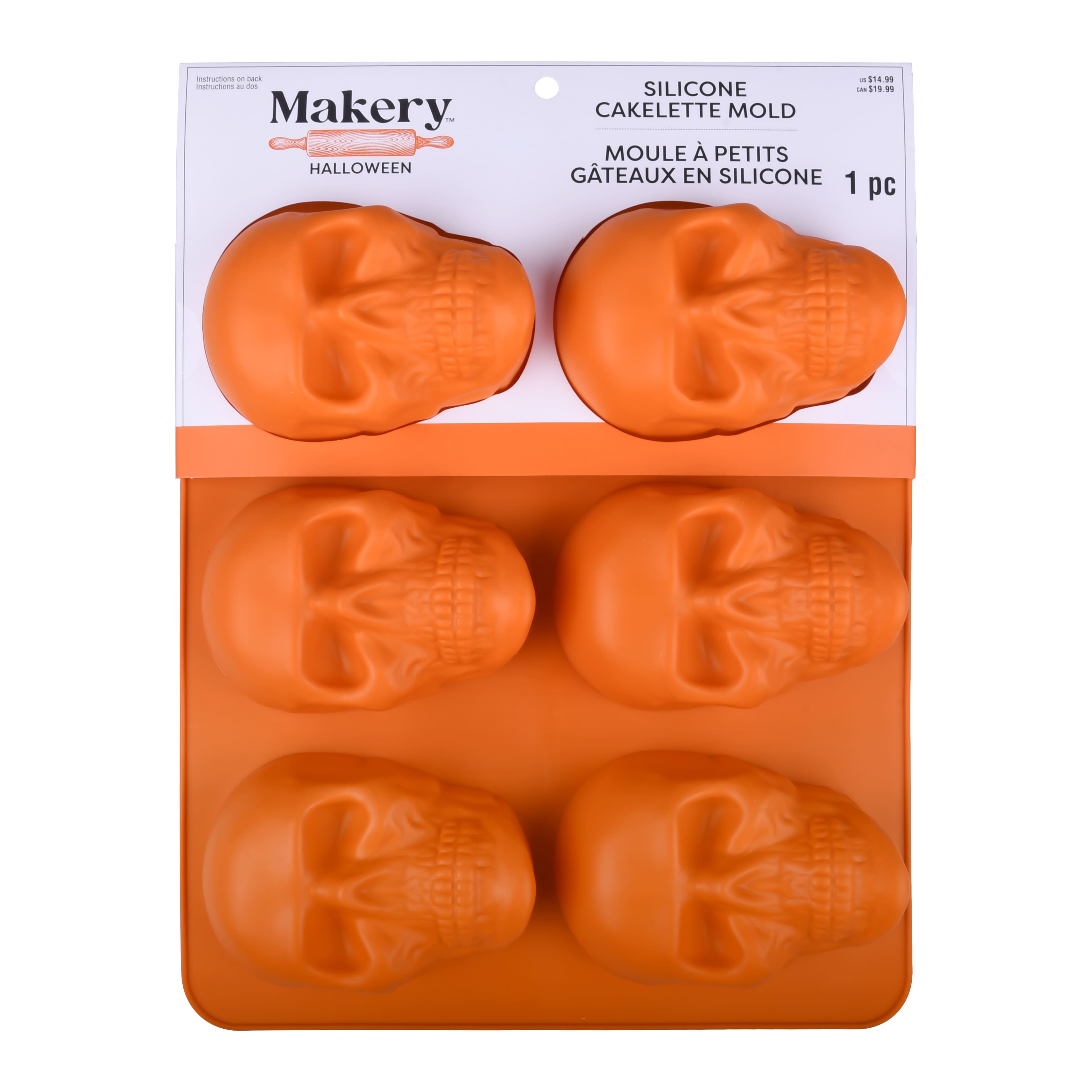 Skull Silicone Cakelette Mold by Makery&#x2122;