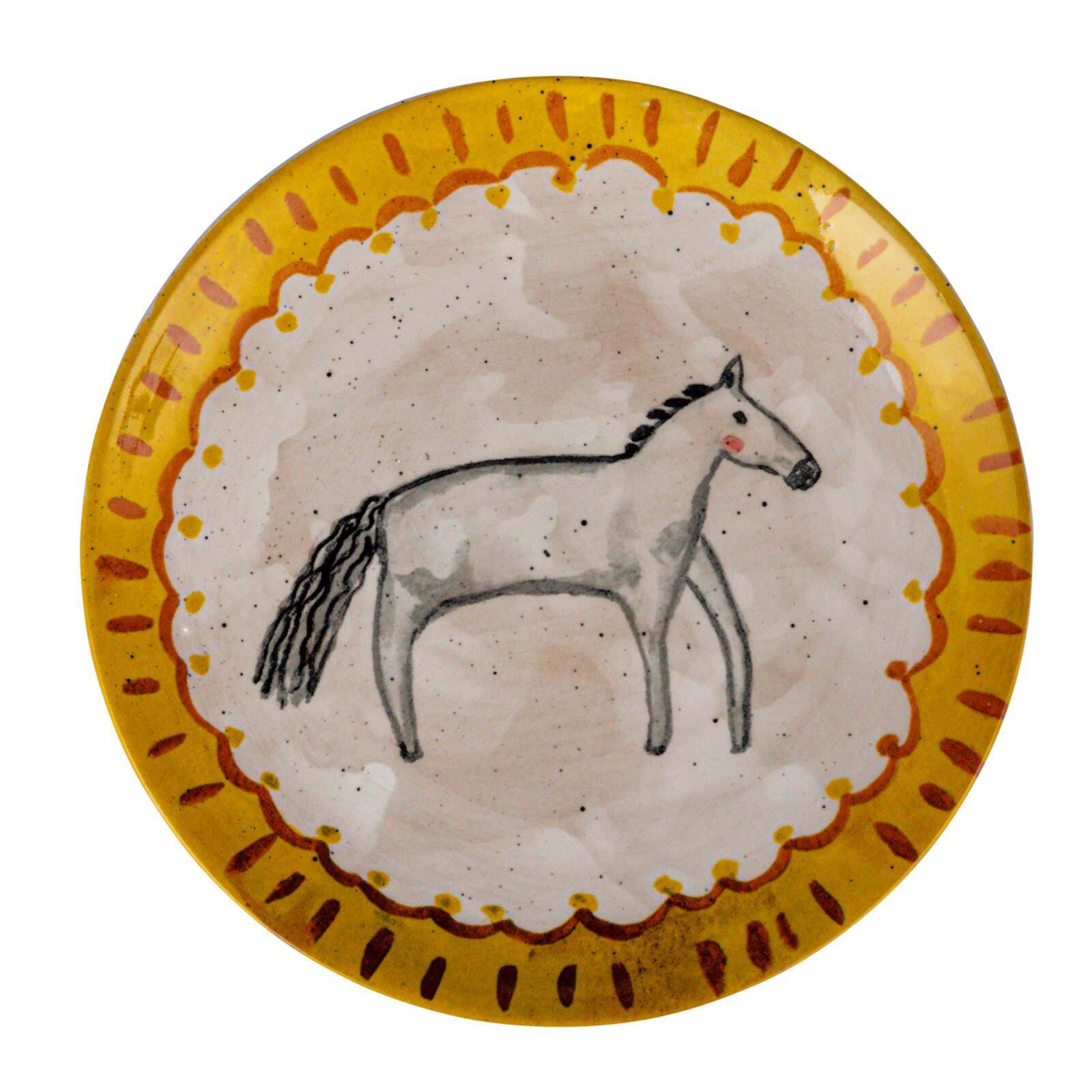 Hello Honey&#xAE; 6&#x22; Enchanted Fauna Series Hand-Painted Stoneware Plate Set