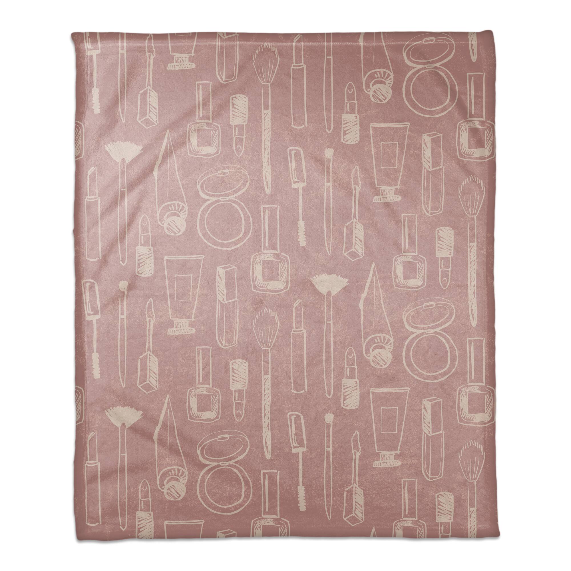 Makeup Icons Coral Fleece Blanket