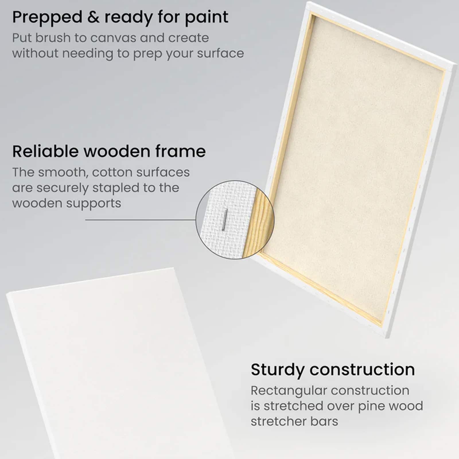 Arteza® 18" x 24" White Classic Stretched Canvases, 4ct.