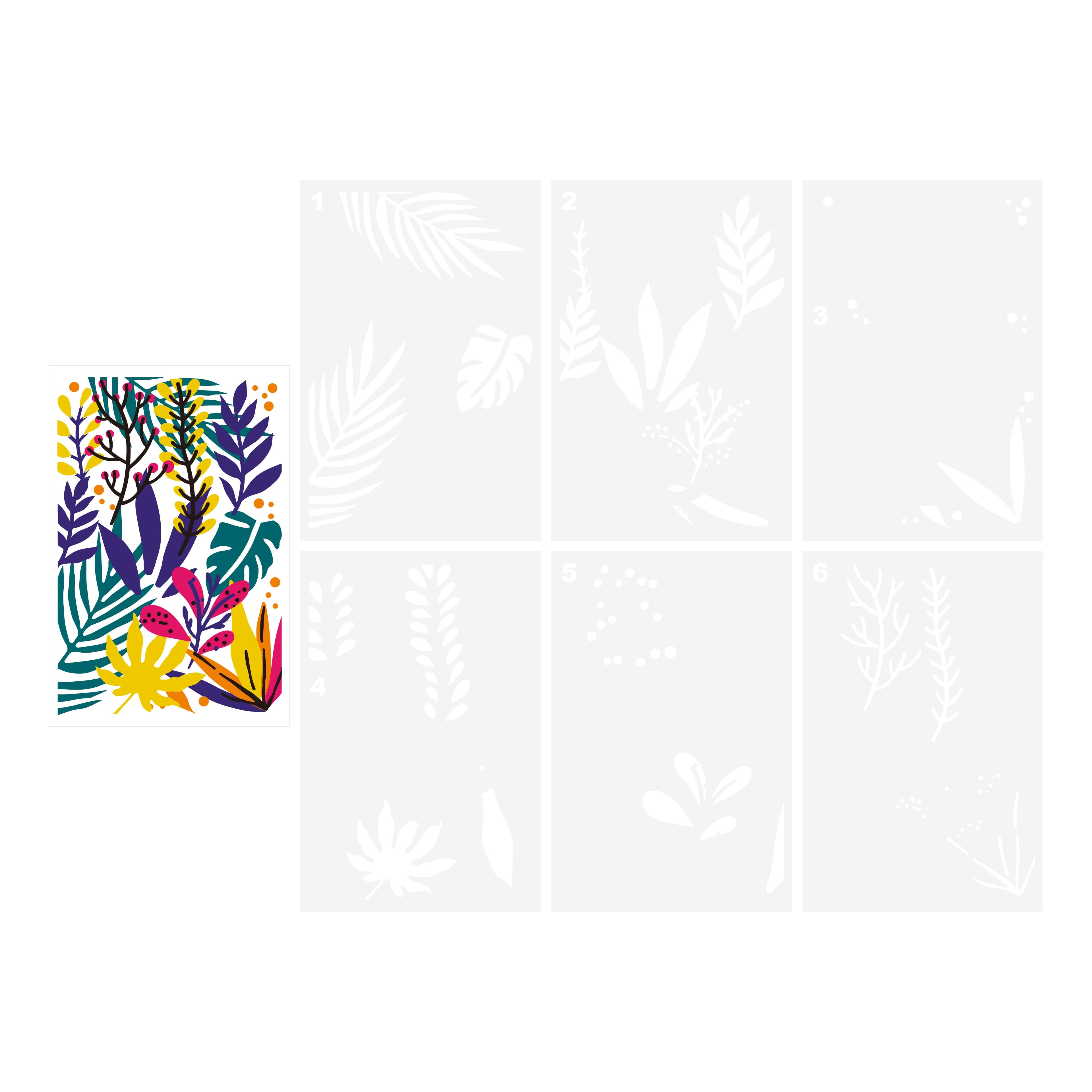 Tropical Foliage Layering Stencils by Recollections&#x2122;
