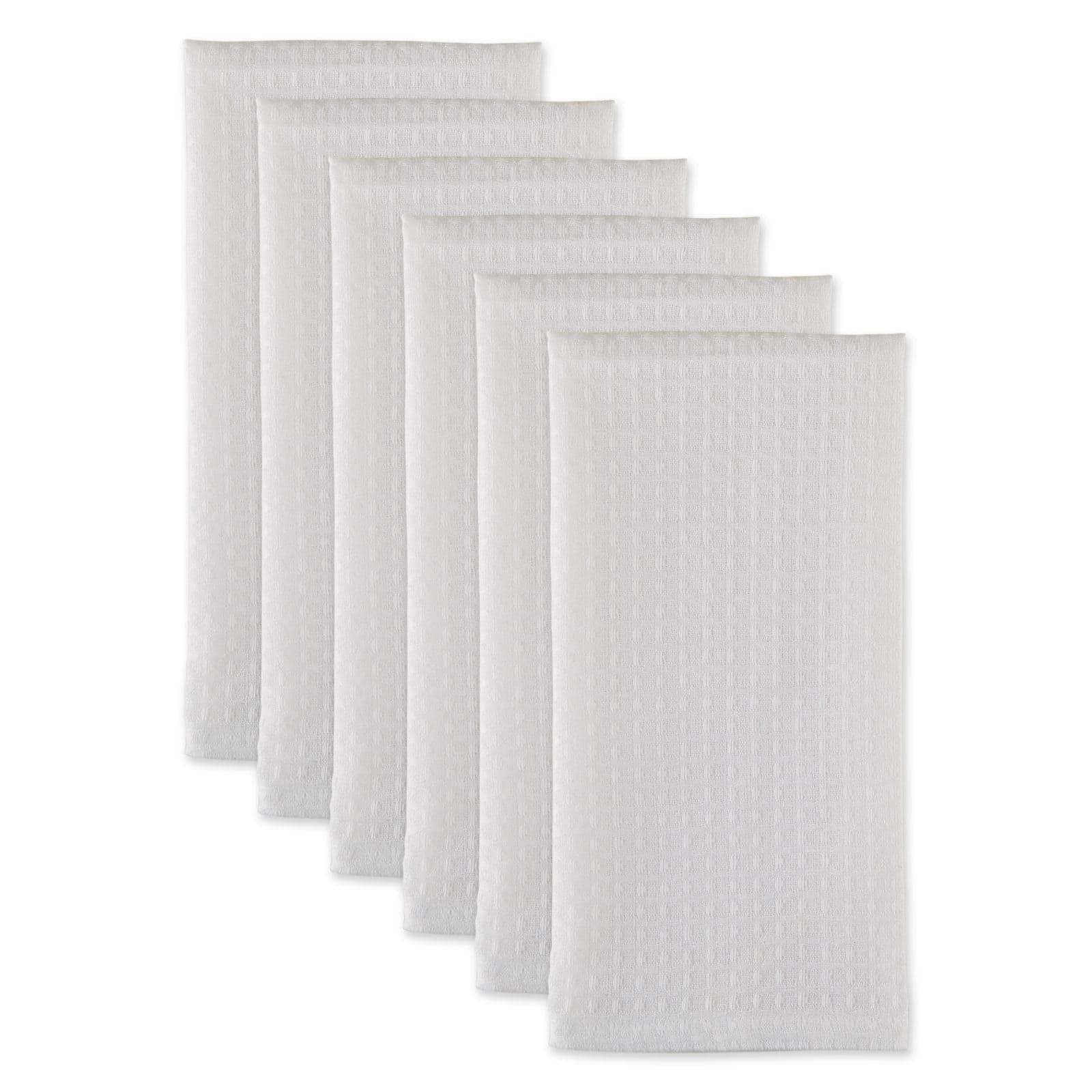 DII&#xAE; White Recycled Cotton Waffle Dish Towels, 6ct.