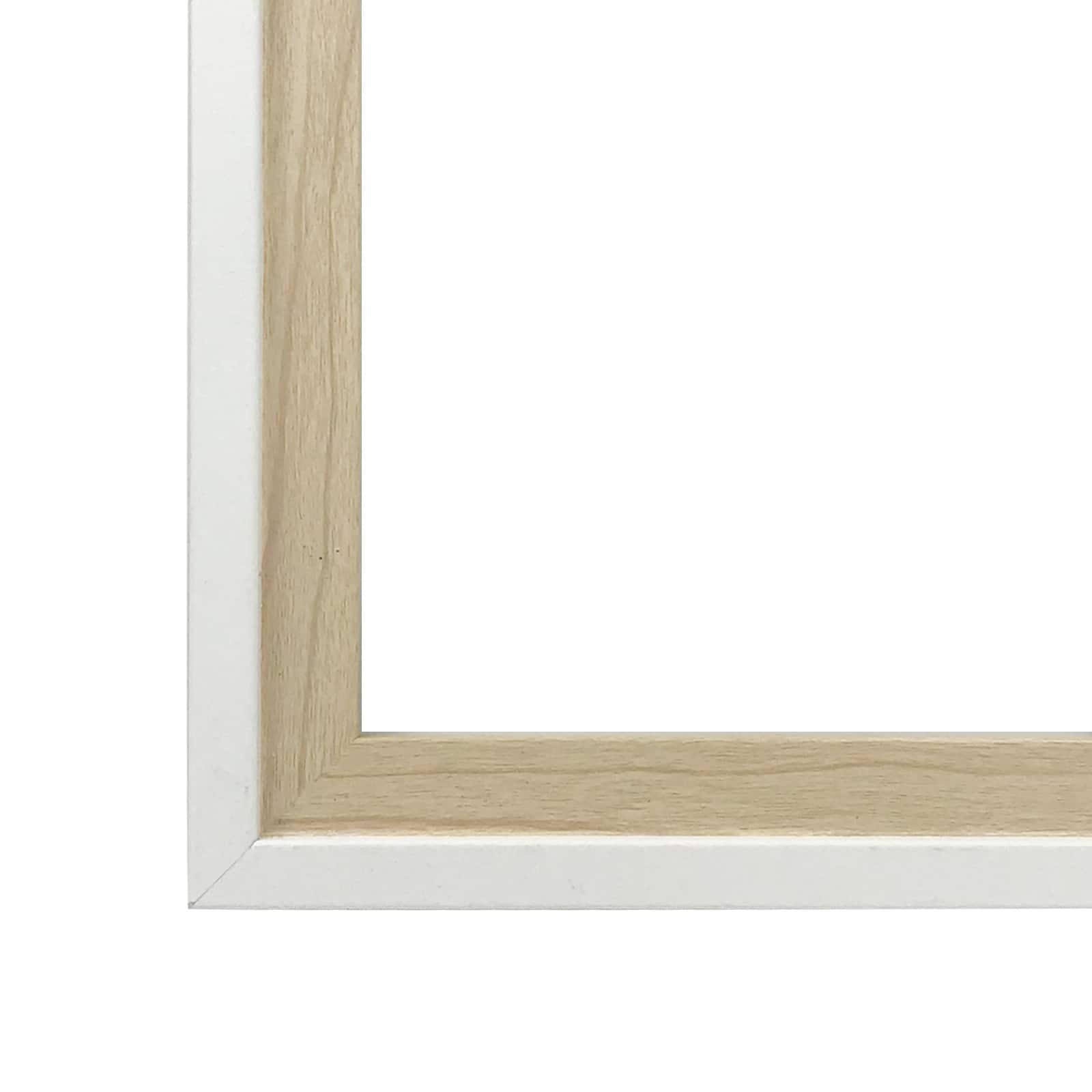 Simply Essentials™ 5' x 7" White & Natural Two-Tone Frame by Studio Décor®