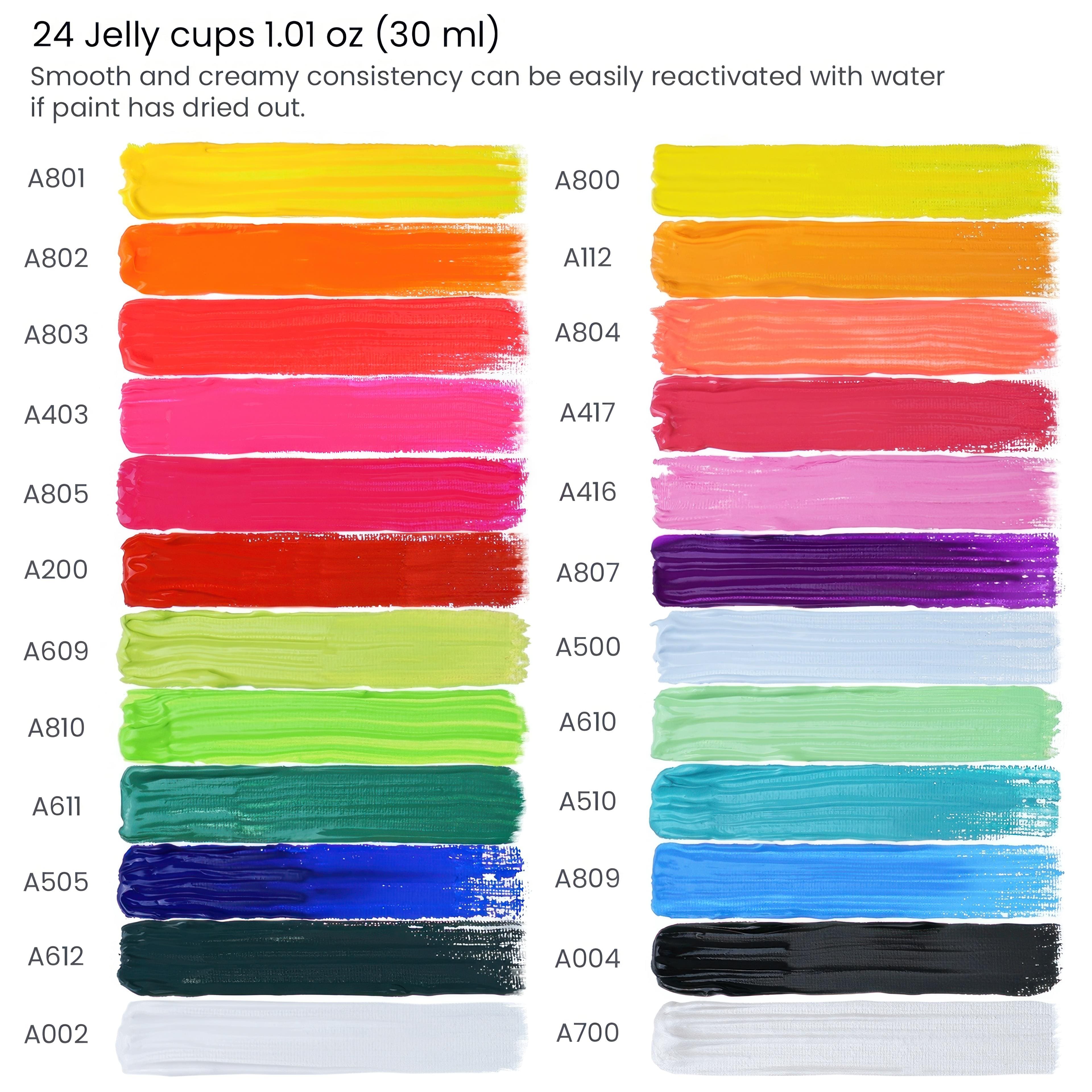 Arteza 24 Color Gouache Paint Tubs | Michaels