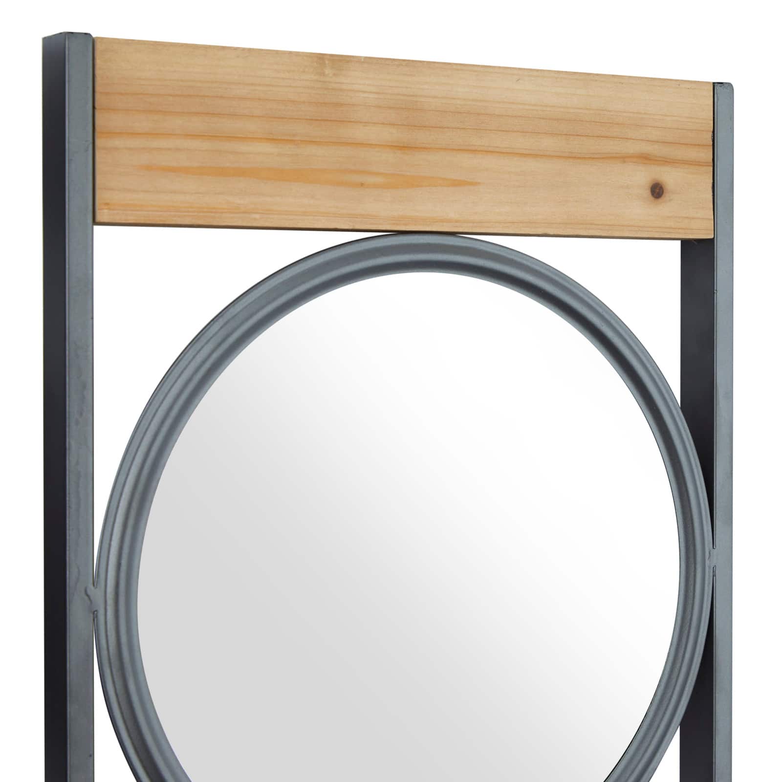 Set of 3 Black Iron Industrial Wall Mirror, 37" x 11"
