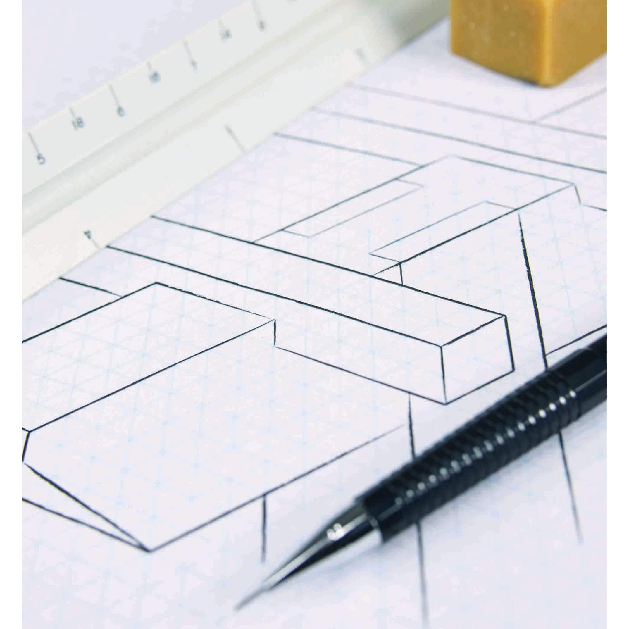 Pro Art&#xAE; Acid-Free 3D Graph Paper, 8.5&#x22; x 11&#x22;