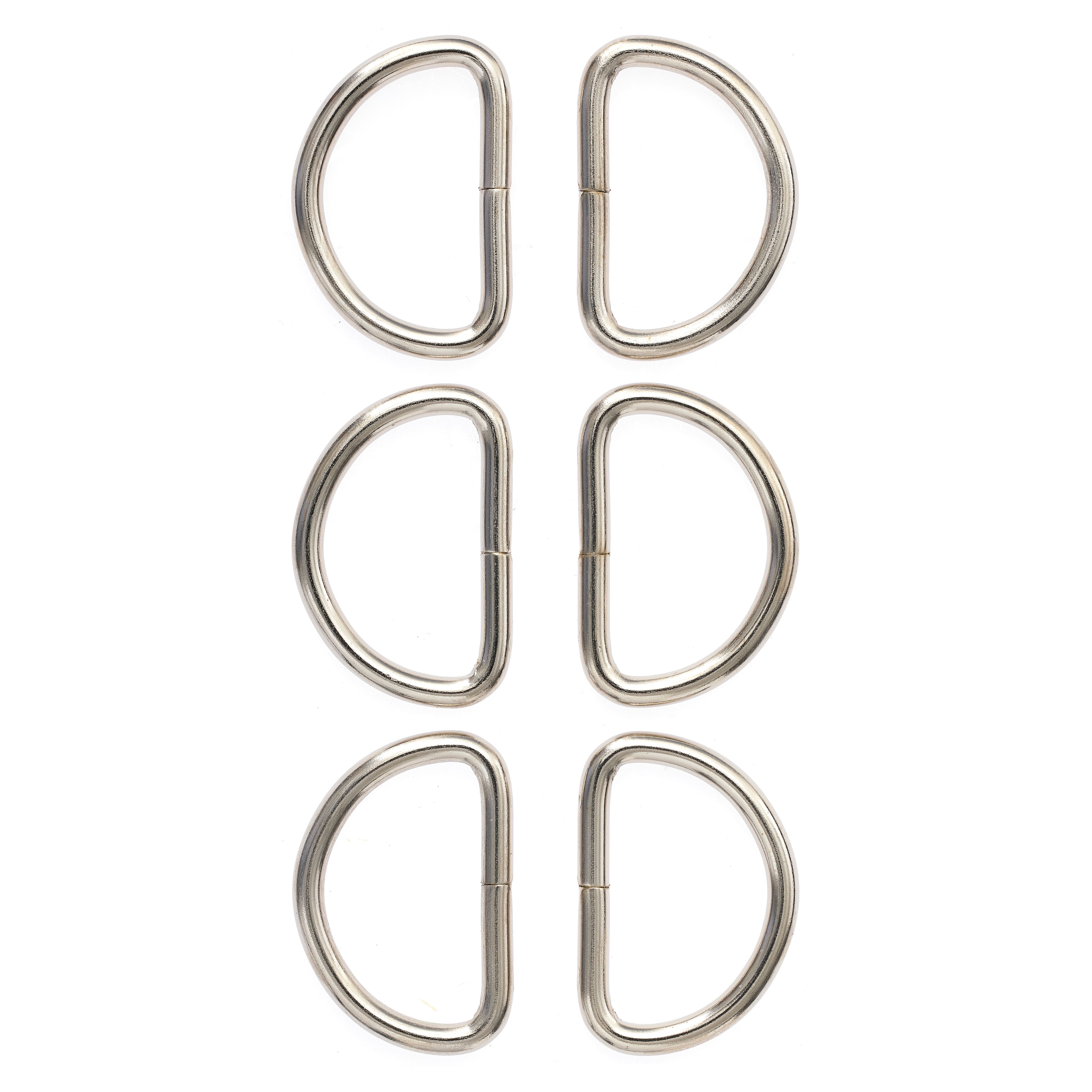 12 Packs: 6 ct. (72 total) 3/4" Metal D-Rings by Loops & Threads™