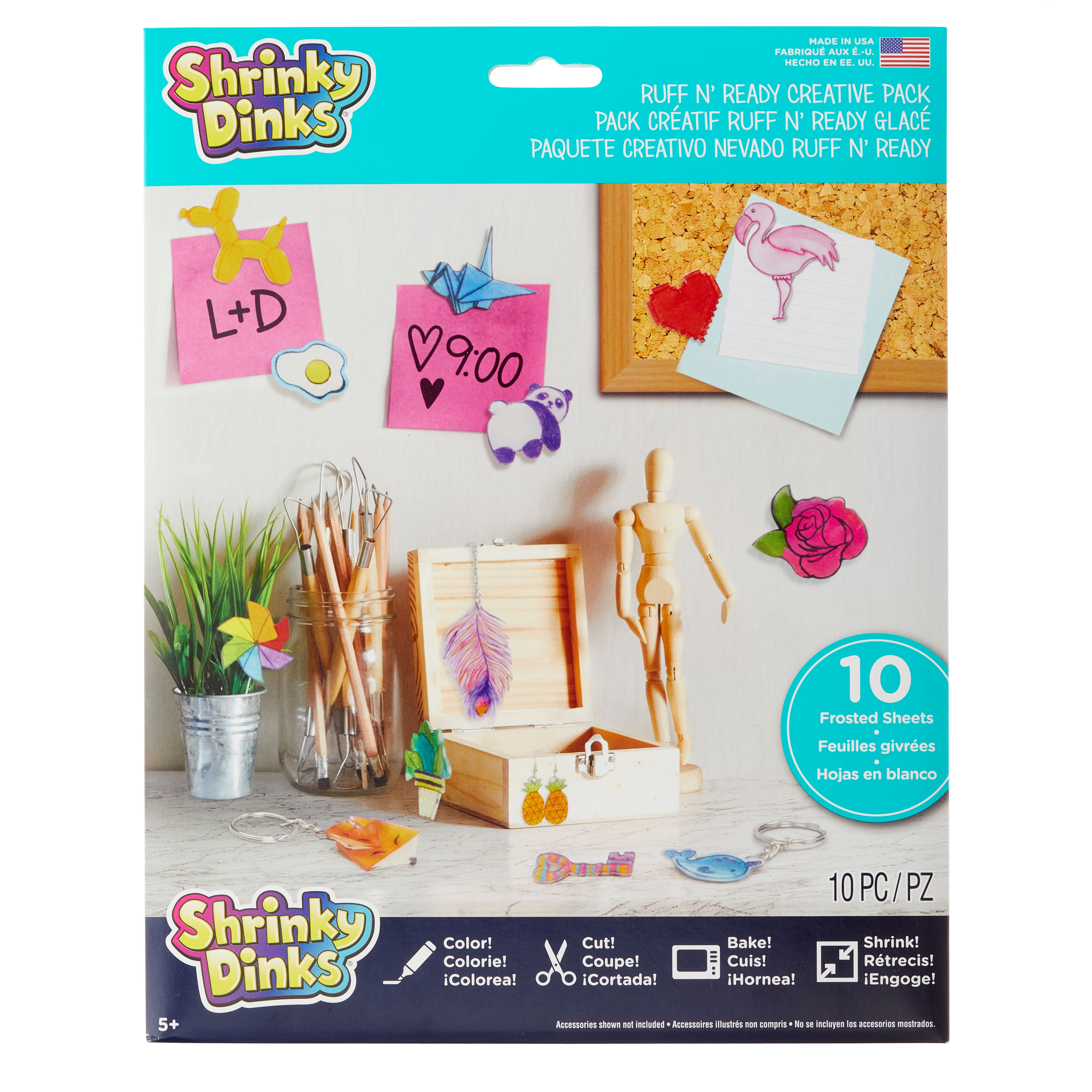 12 Packs: 10 ct. (120 total) Shrinky Dinks® Ruff N' Ready Creative Pack™