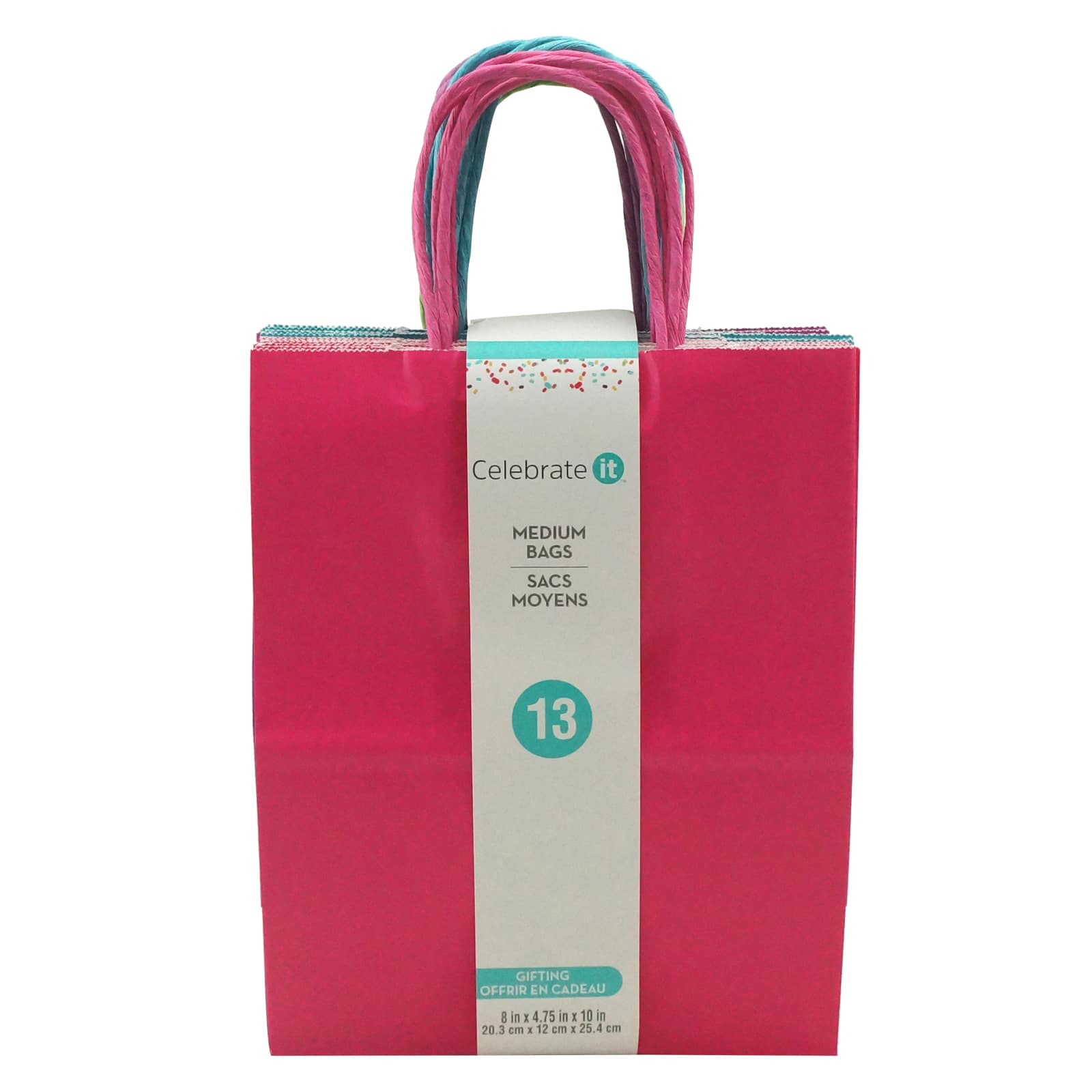 12 Packs: 13 ct. (156 total) Medium Bright Gifting Bags by Celebrate It™