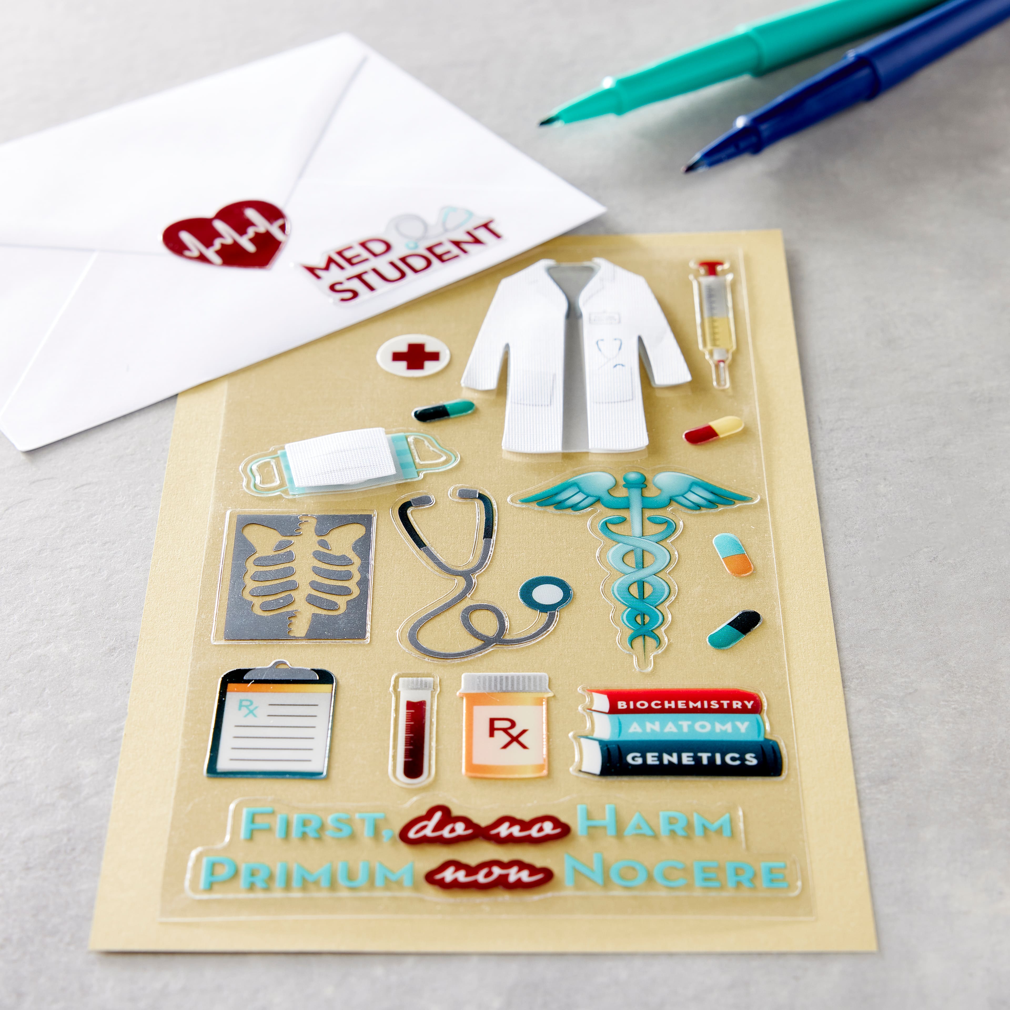 12 Pack: Med School Dimensional Stickers by Recollections™