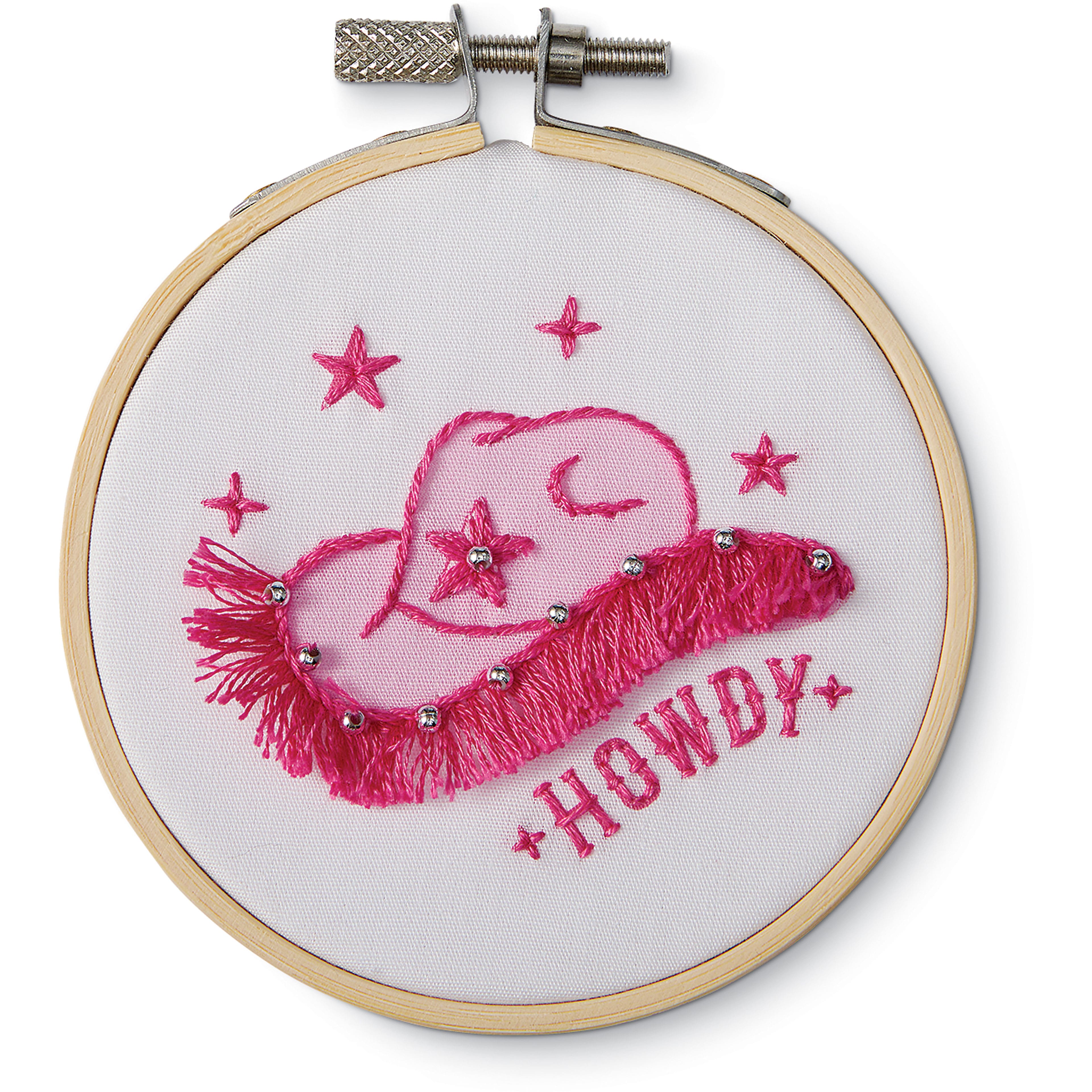 3.5" Cowboy Hat Embroidery Kit by Loops & Threads®