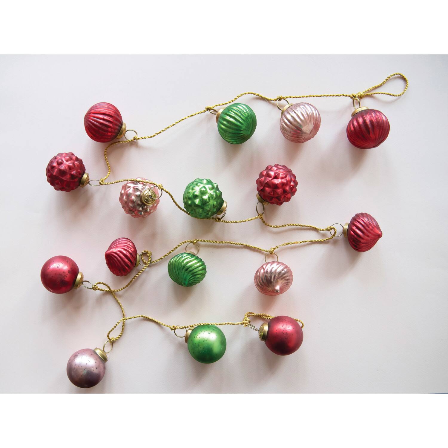 Hello Honey&#xAE; 6ft. Mercury Glass Ball Ornament Garland